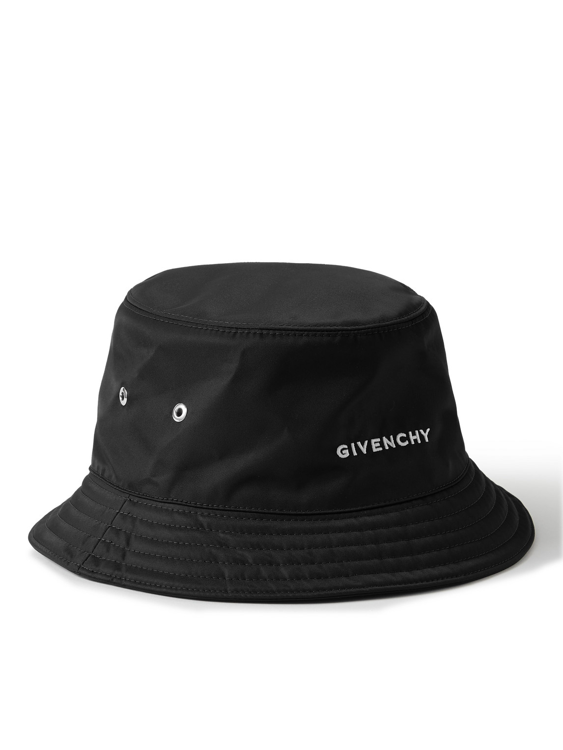Givenchy Logo-embroidered Shell Bucket Hat In Black