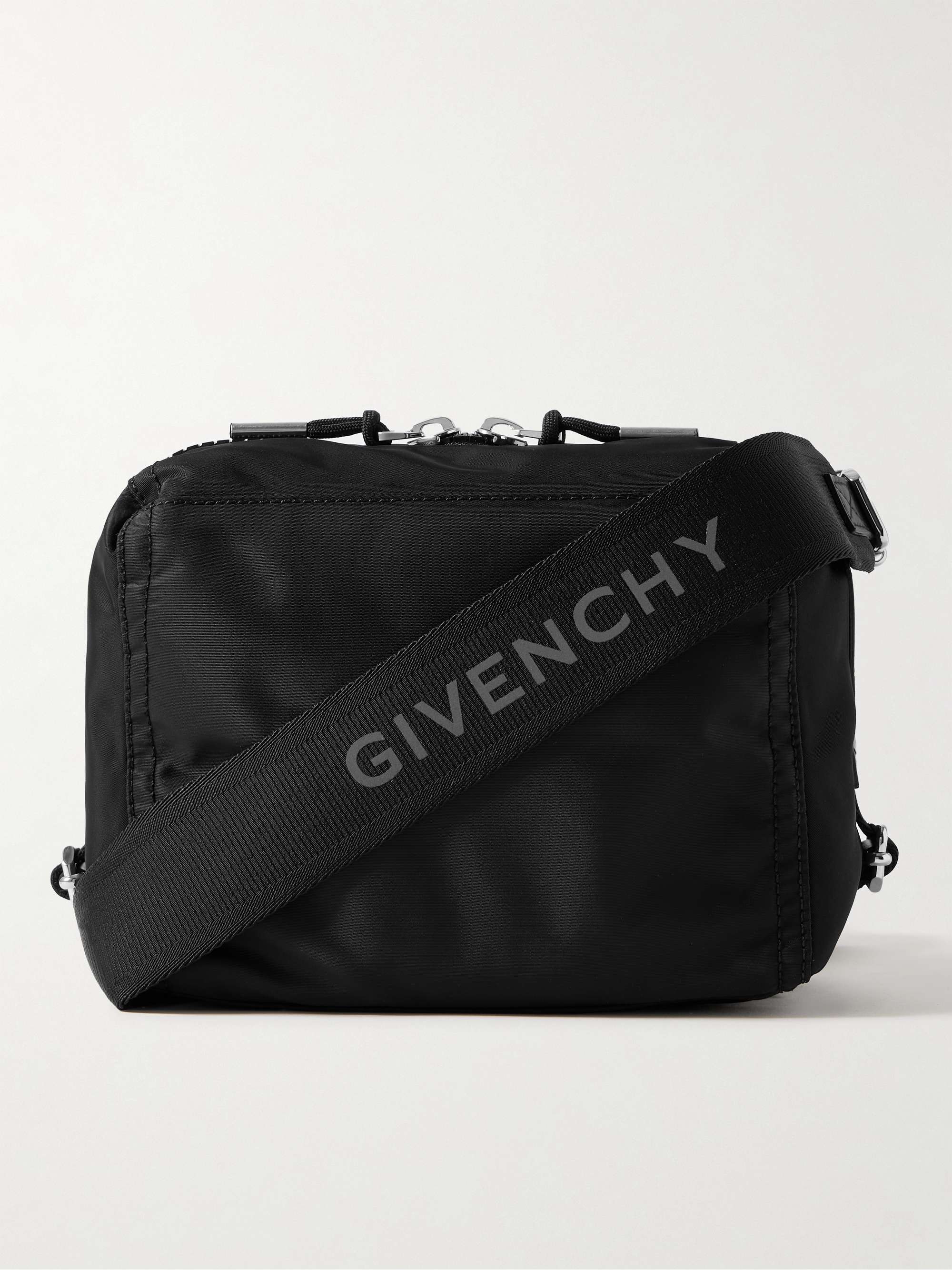 GIVENCHY Pandora Small Leather-Trimmed Nylon Messenger Bag for Men | MR ...