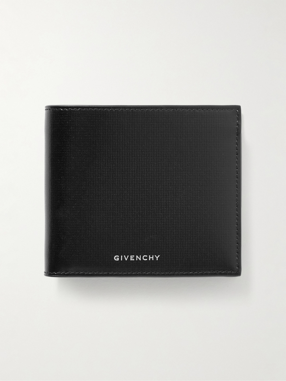 GIVENCHY LOGO-PRINT TEXTURED-LEATHER BILLFOLD WALLET