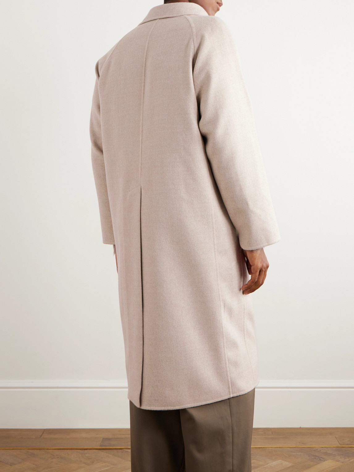 Shop Stòffa Double-faced Wool Overcoat In Neutrals