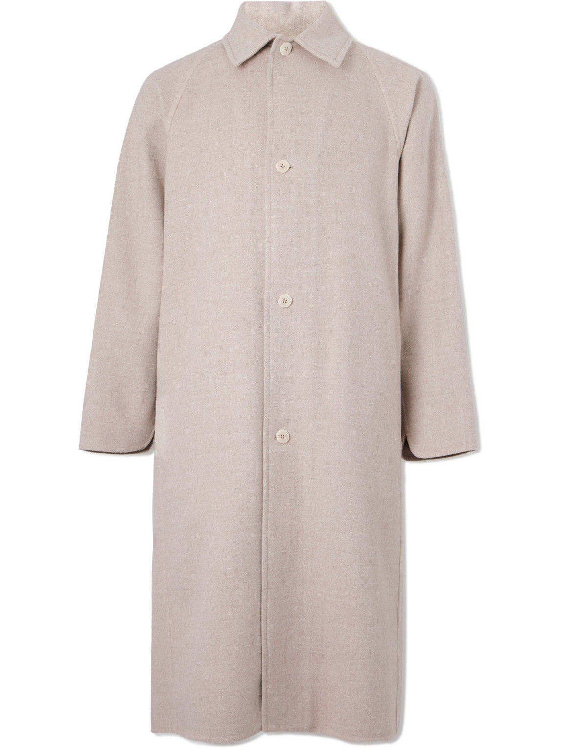 Stòffa Double-faced Wool Overcoat In Neutrals