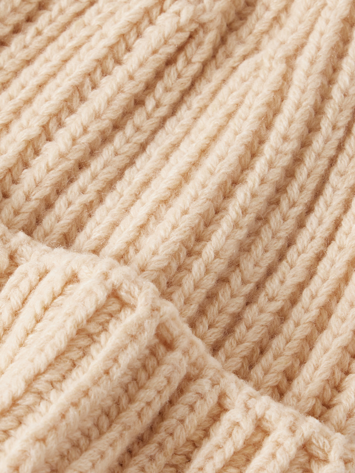 Shop Stòffa Watch Ribbed Cashmere Beanie In Neutrals