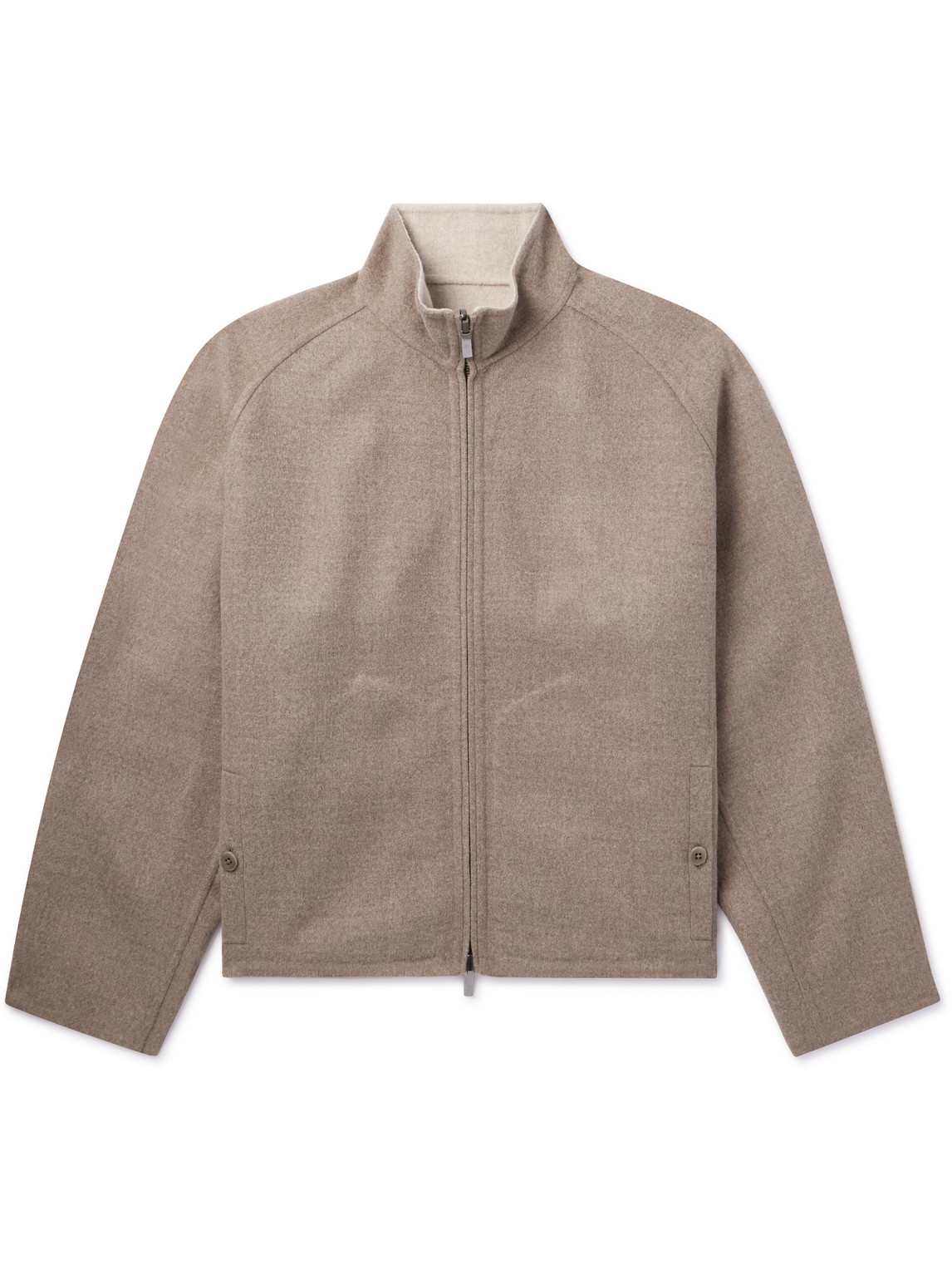 Stòffa Reversible Brushed-wool Jacket In Brown