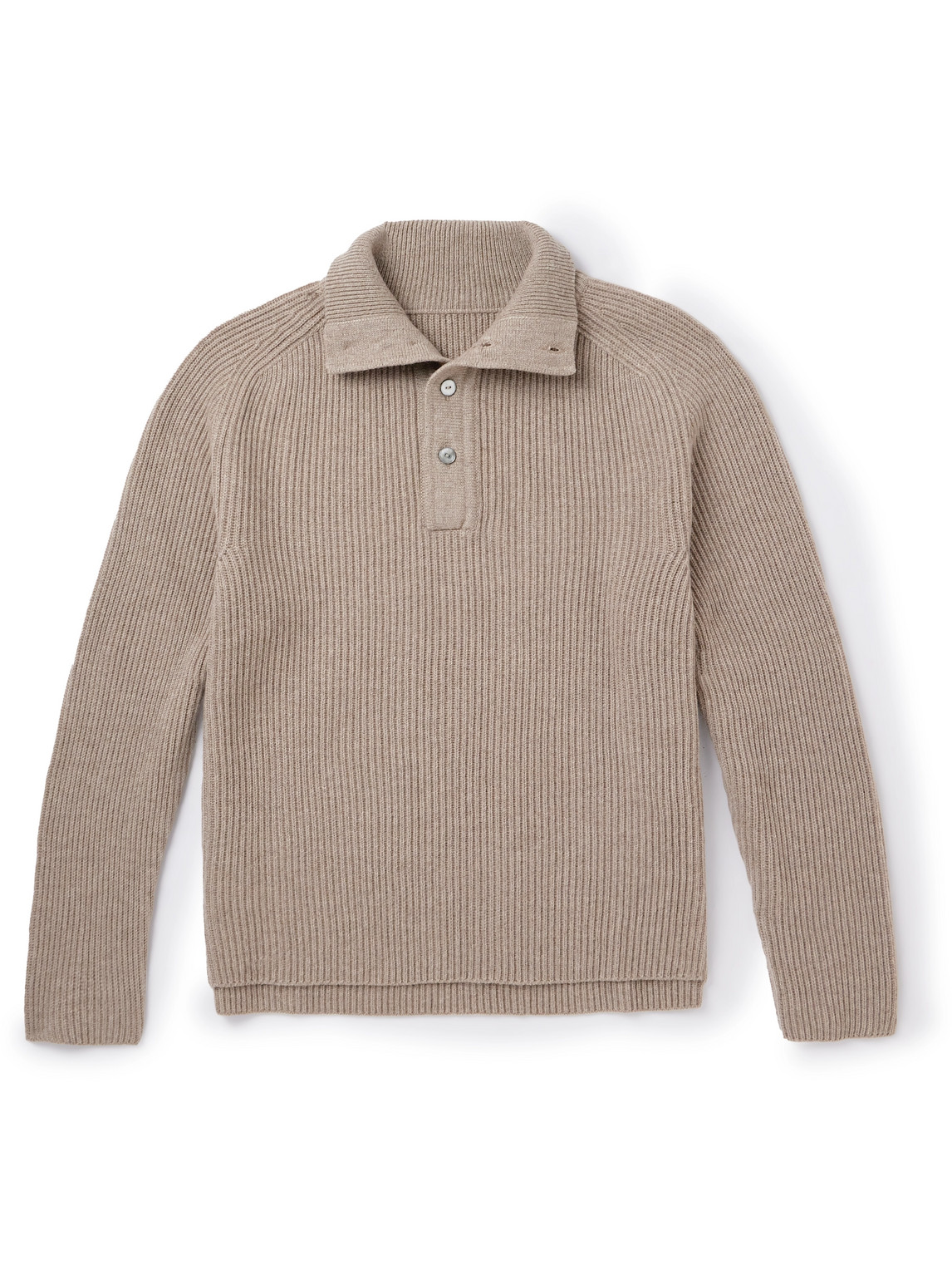 Stòffa Slim-fit Ribbed Cashmere Sweater In Brown