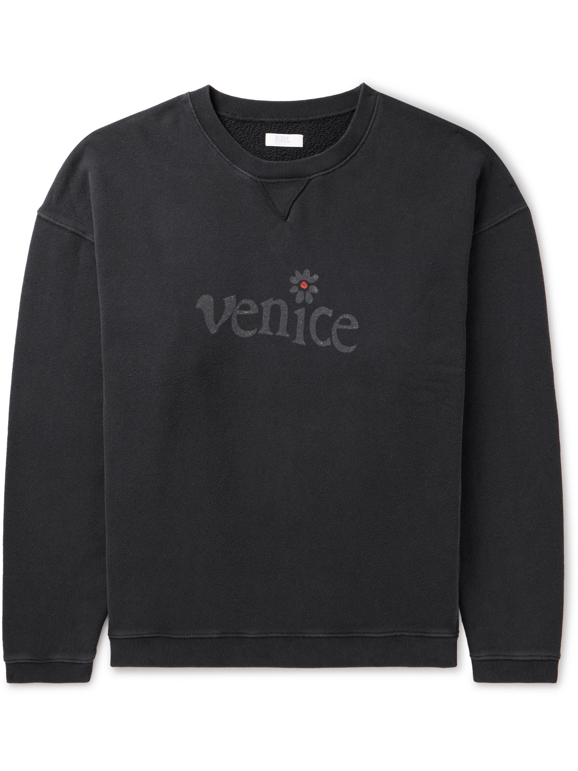 Erl Tonal Logo Sweatshirt In Black