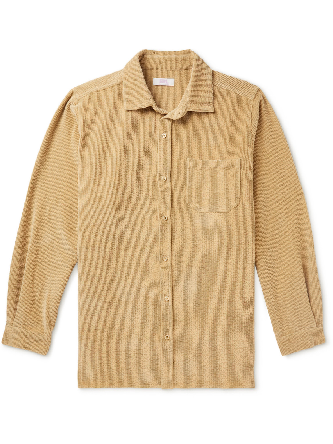 Erl Cotton Corduroy Shirt In Neutrals