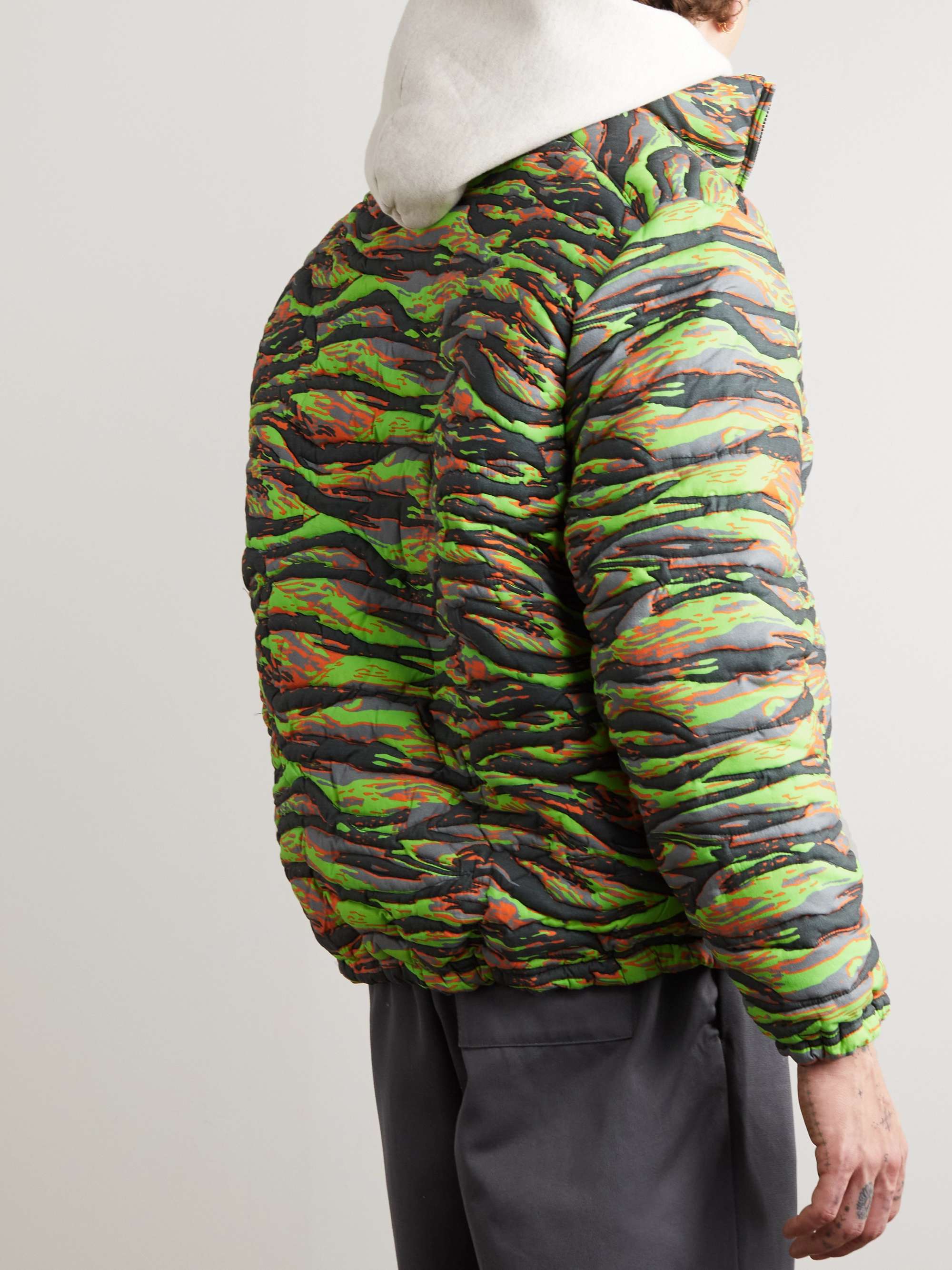 ERL Printed Quilted Cotton-Jacquard Down Jacket