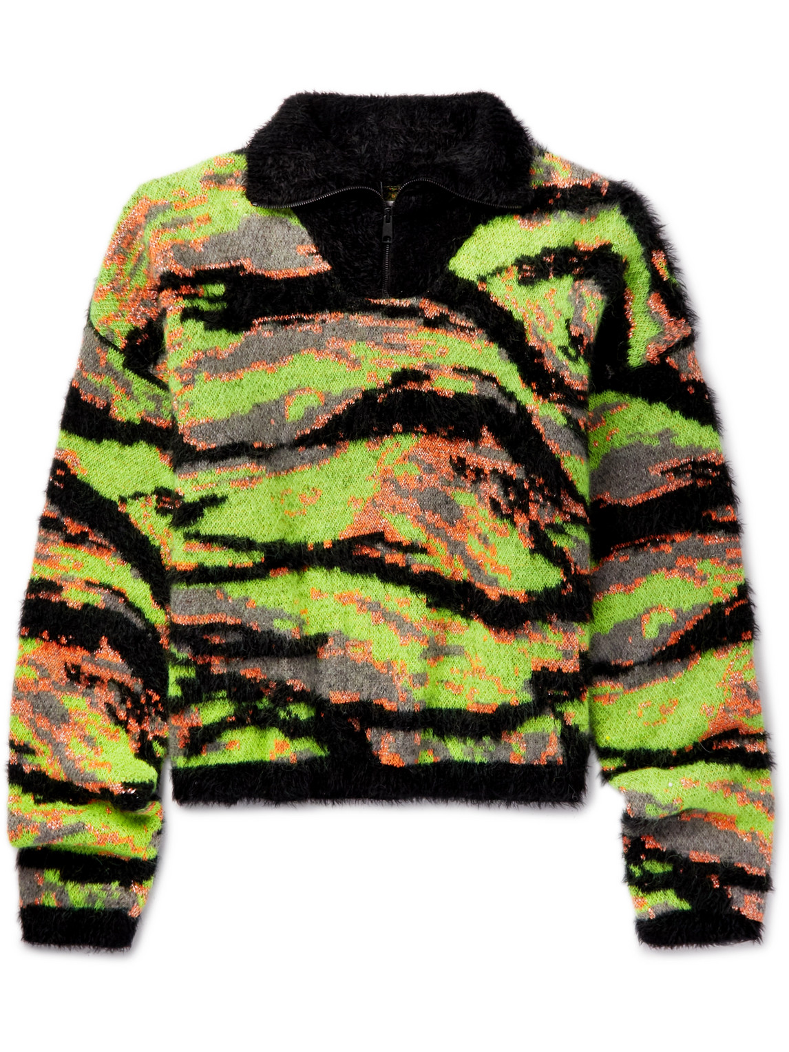 Erl Man Multicolor Knitwear In Green