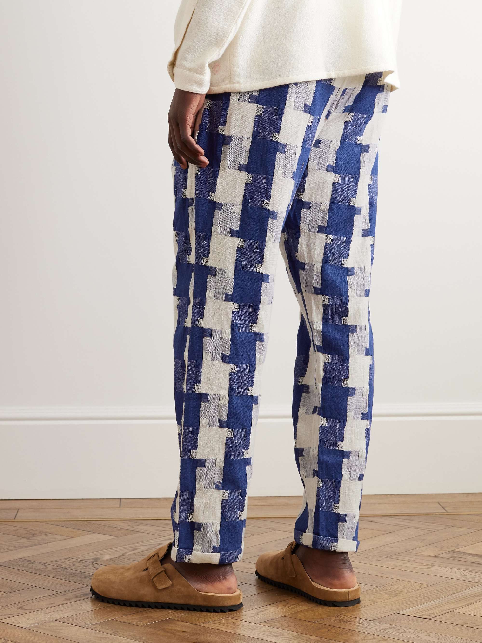 SMR DAYS Carbo Straight-Leg Textured-Cotton Trousers