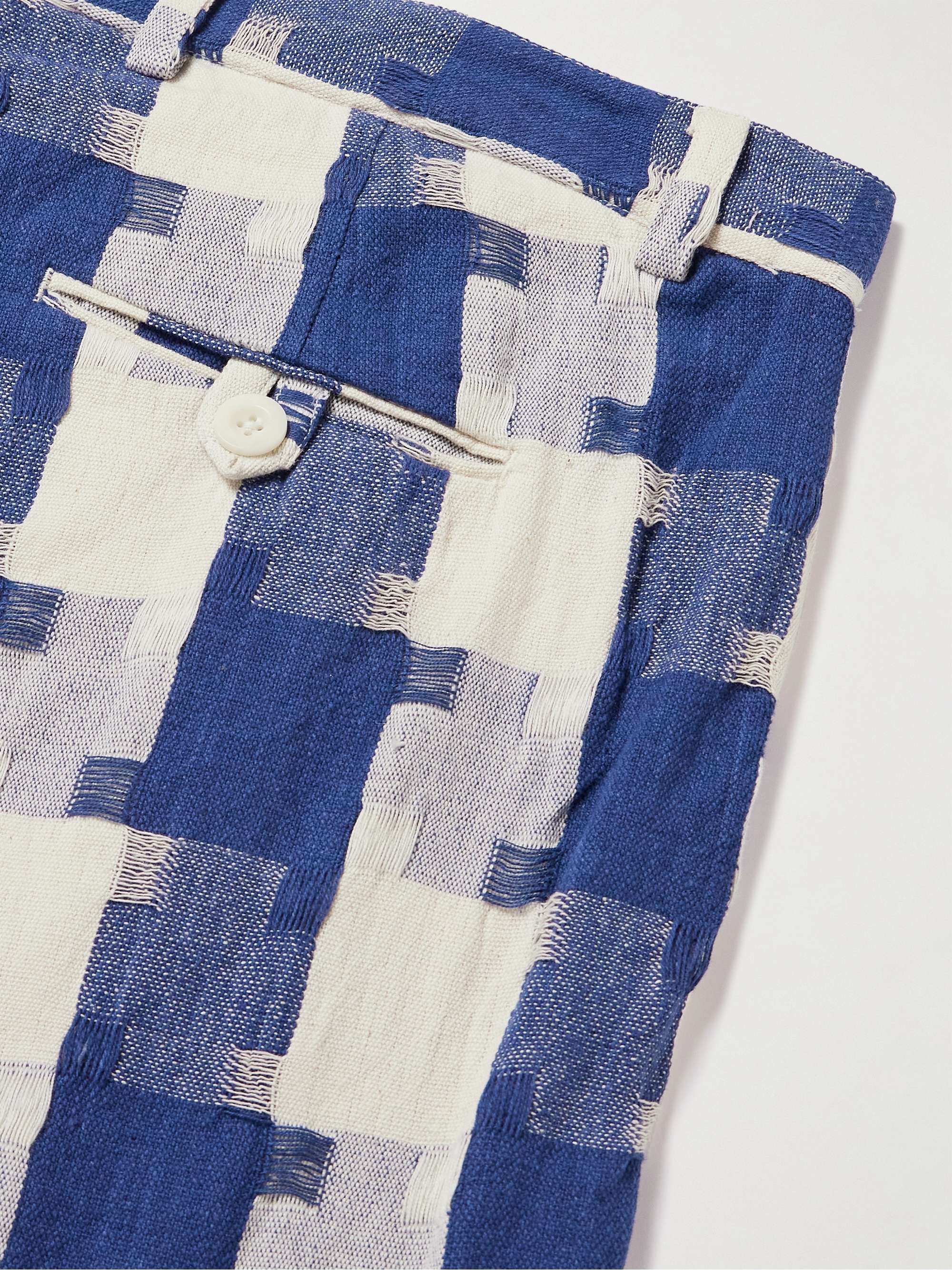 SMR DAYS Carbo Straight-Leg Textured-Cotton Trousers