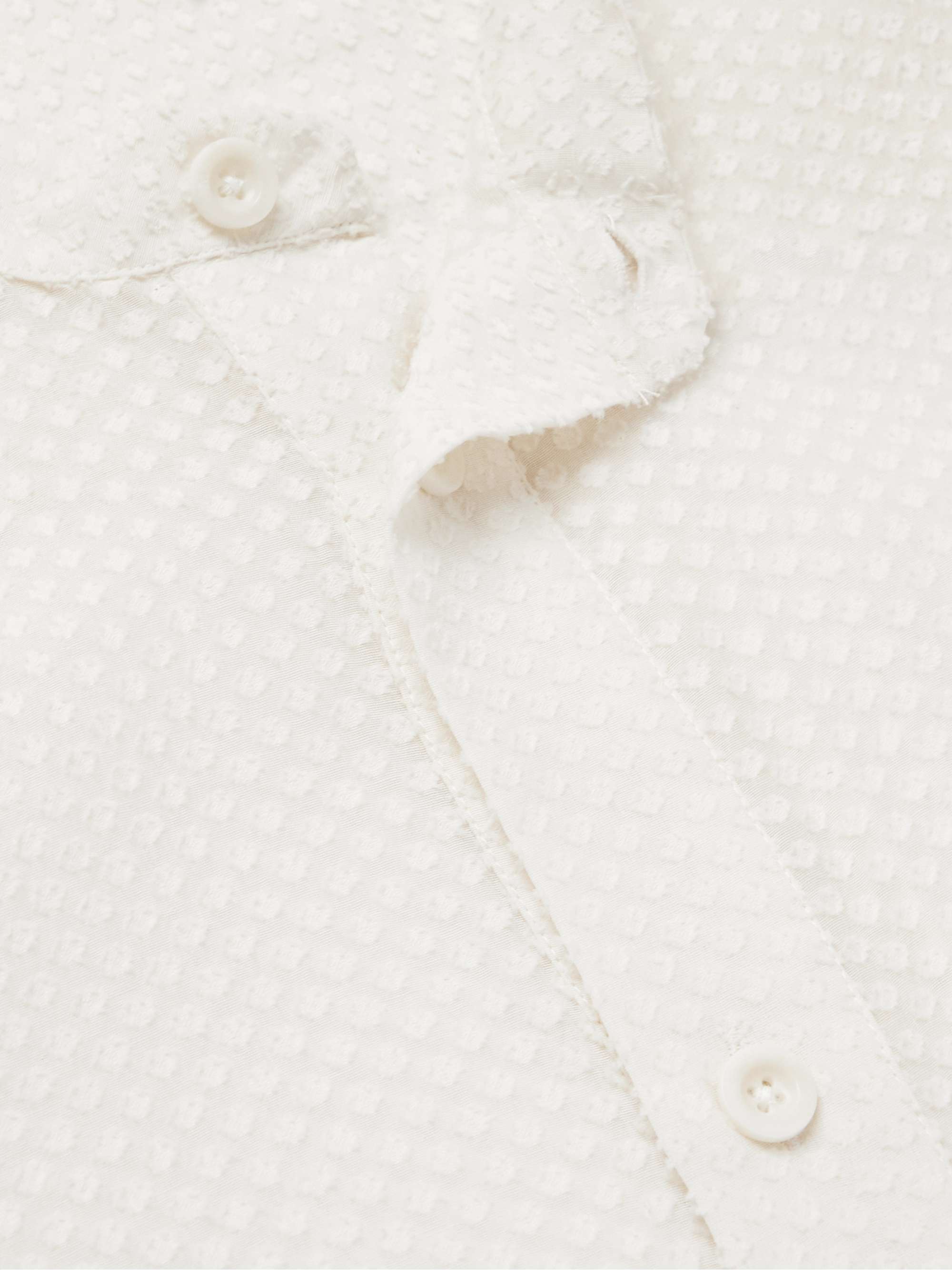 SMR DAYS Tulum Grandad-Collar Embroidered Cotton Shirt