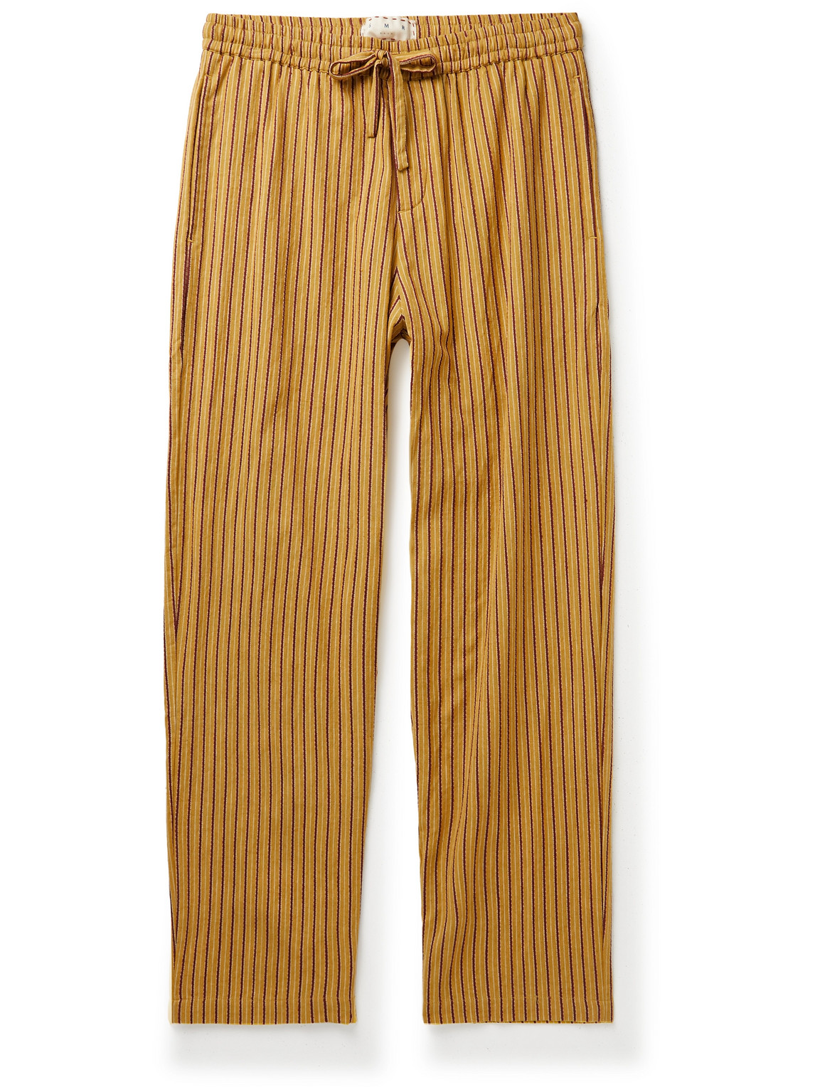 Malibu Straight-Leg Embroidered Cotton Drawstring Trousers