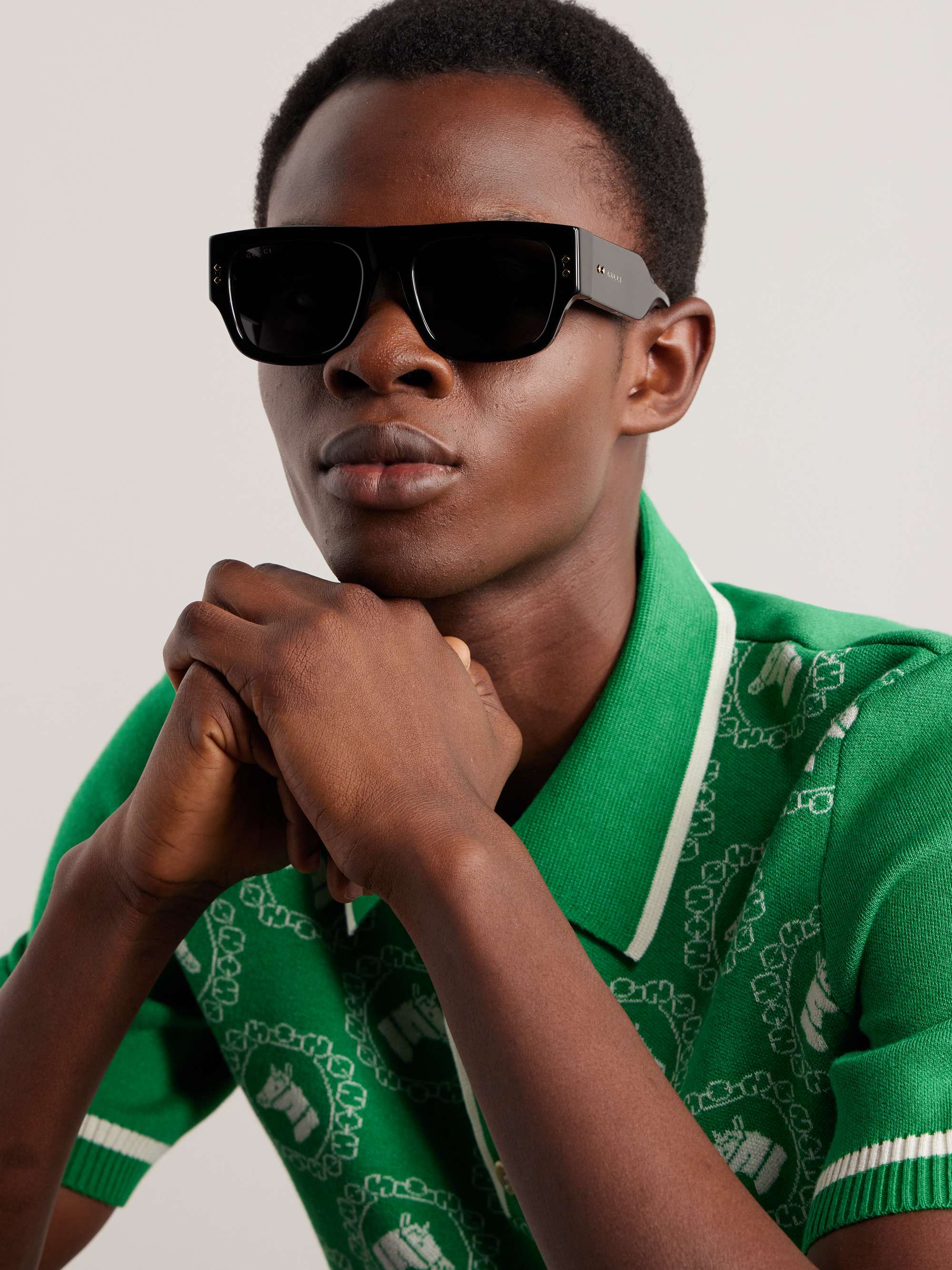 GUCCI EYEWEAR Nouvelle D-Frame Acetate Sunglasses for Men | MR PORTER