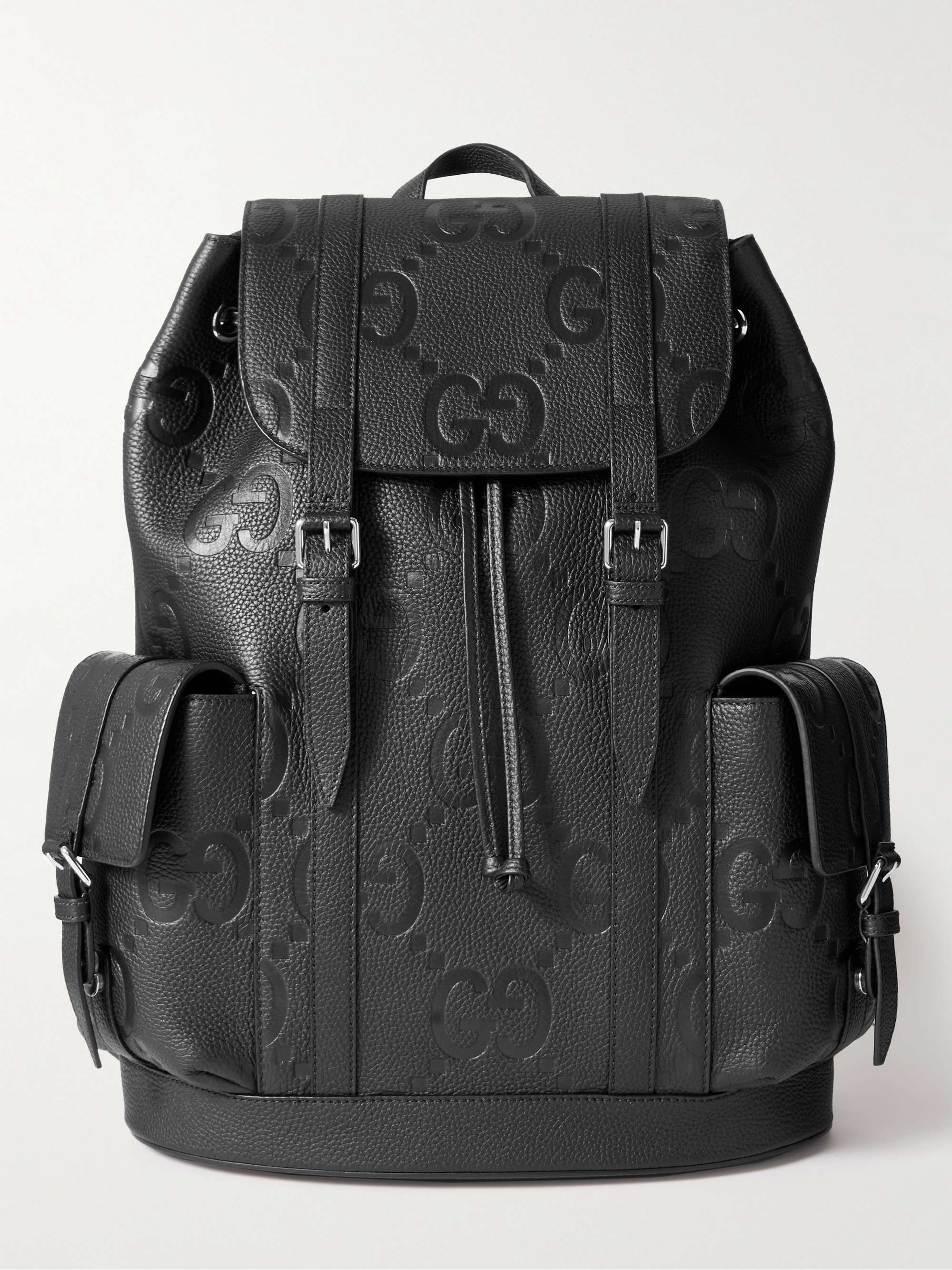 GUCCI Jumbo GG Logo-Embossed Leather Backpack for Men | MR PORTER