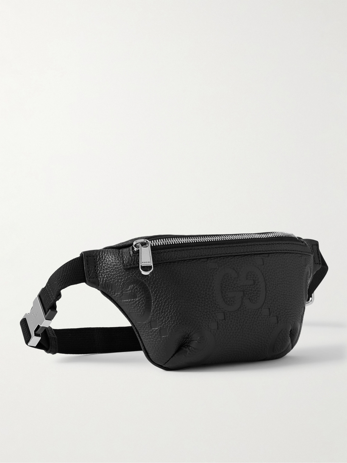 Gucci Logo-debossed Full-grain Leather Belt Bag