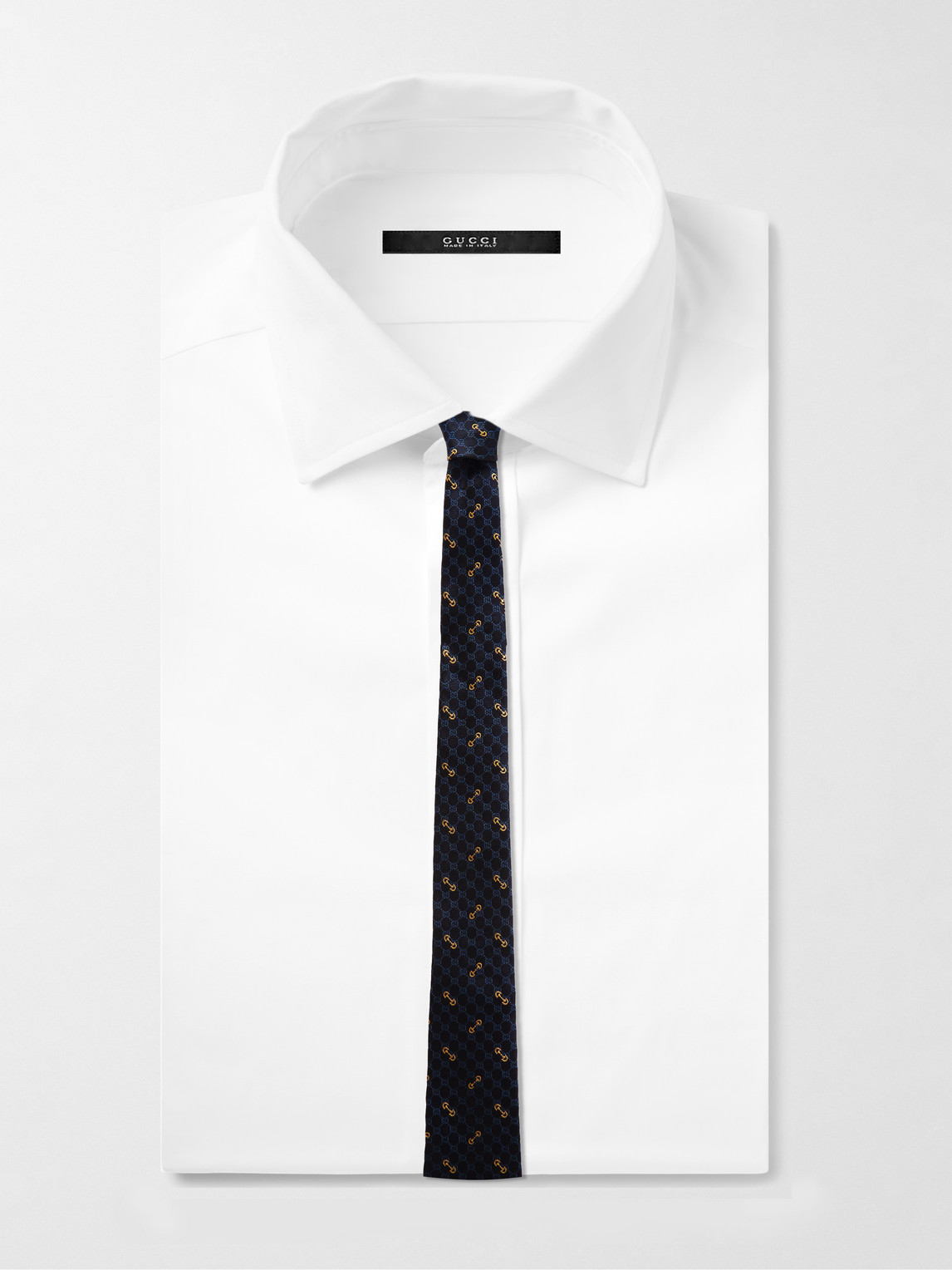 7cm Logo-Embroidered Silk-Jacquard Tie — 2