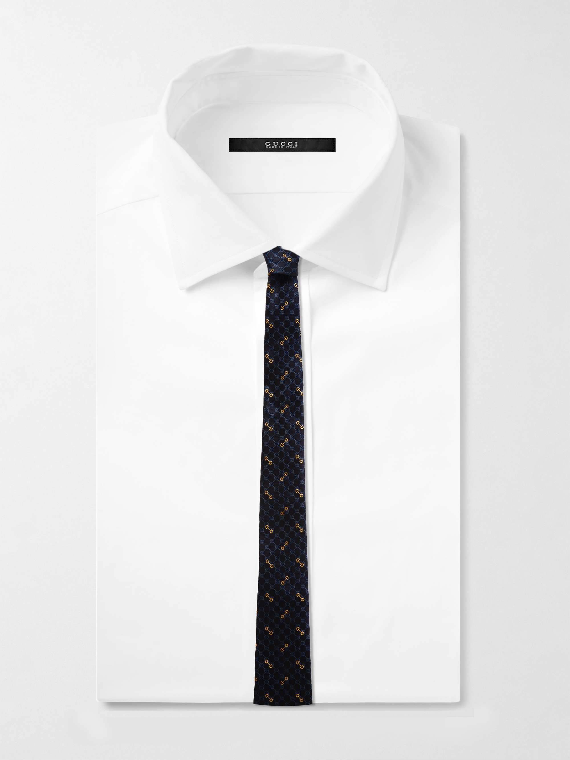 GUCCI 7cm Logo-Embroidered Silk-Jacquard Tie for Men | MR PORTER