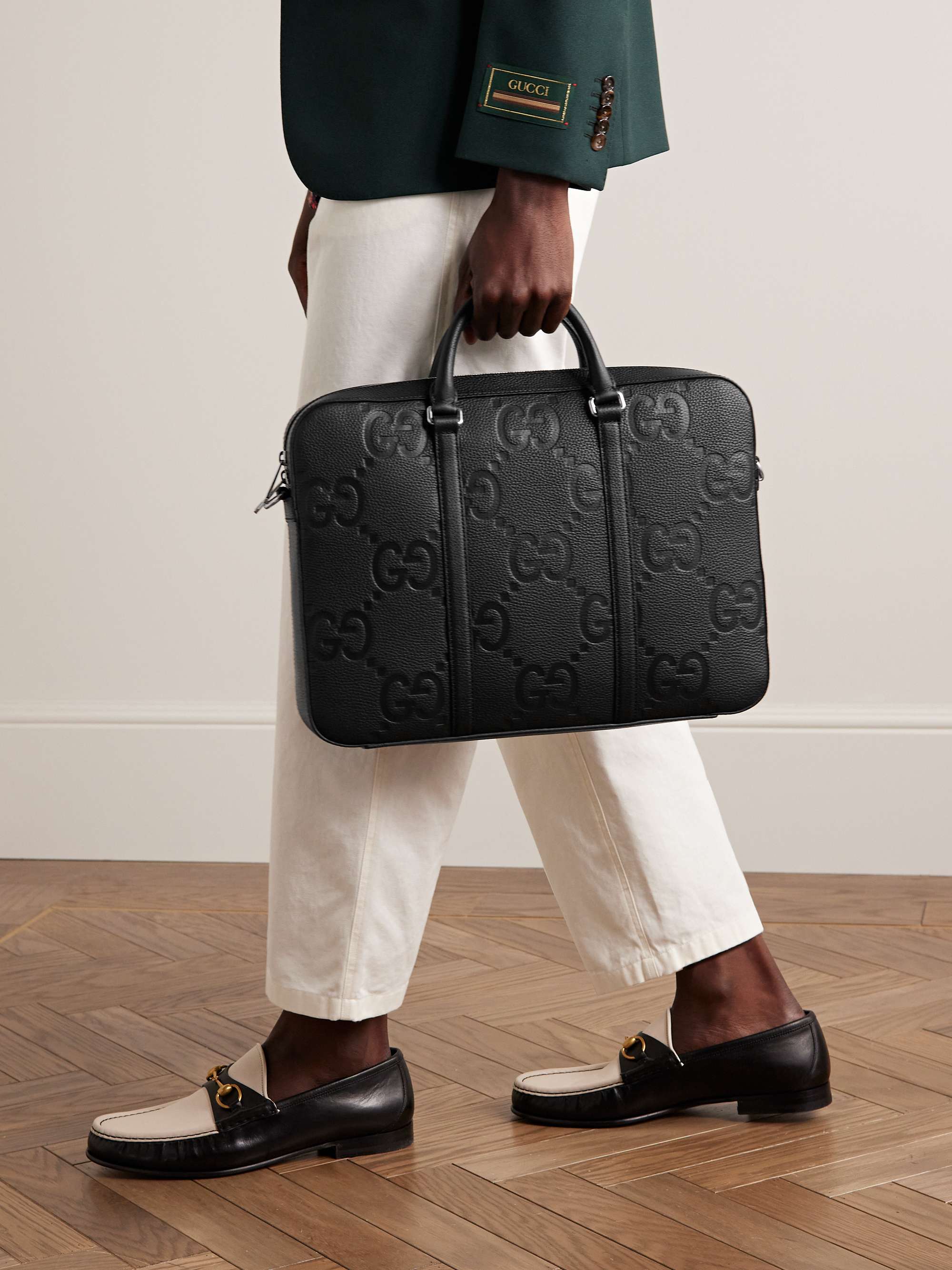 Gucci black leather briefcase Clearance
