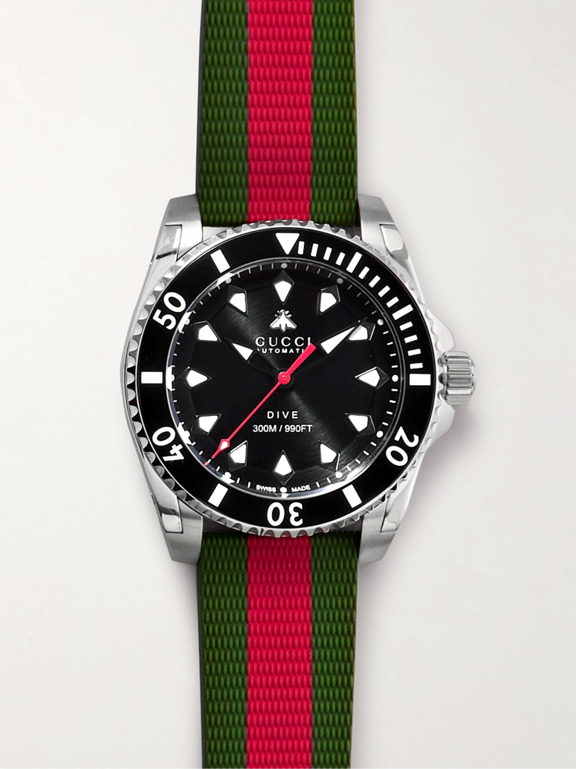 Dive 40mm Automatic Stainless Steel and Rubber Watch