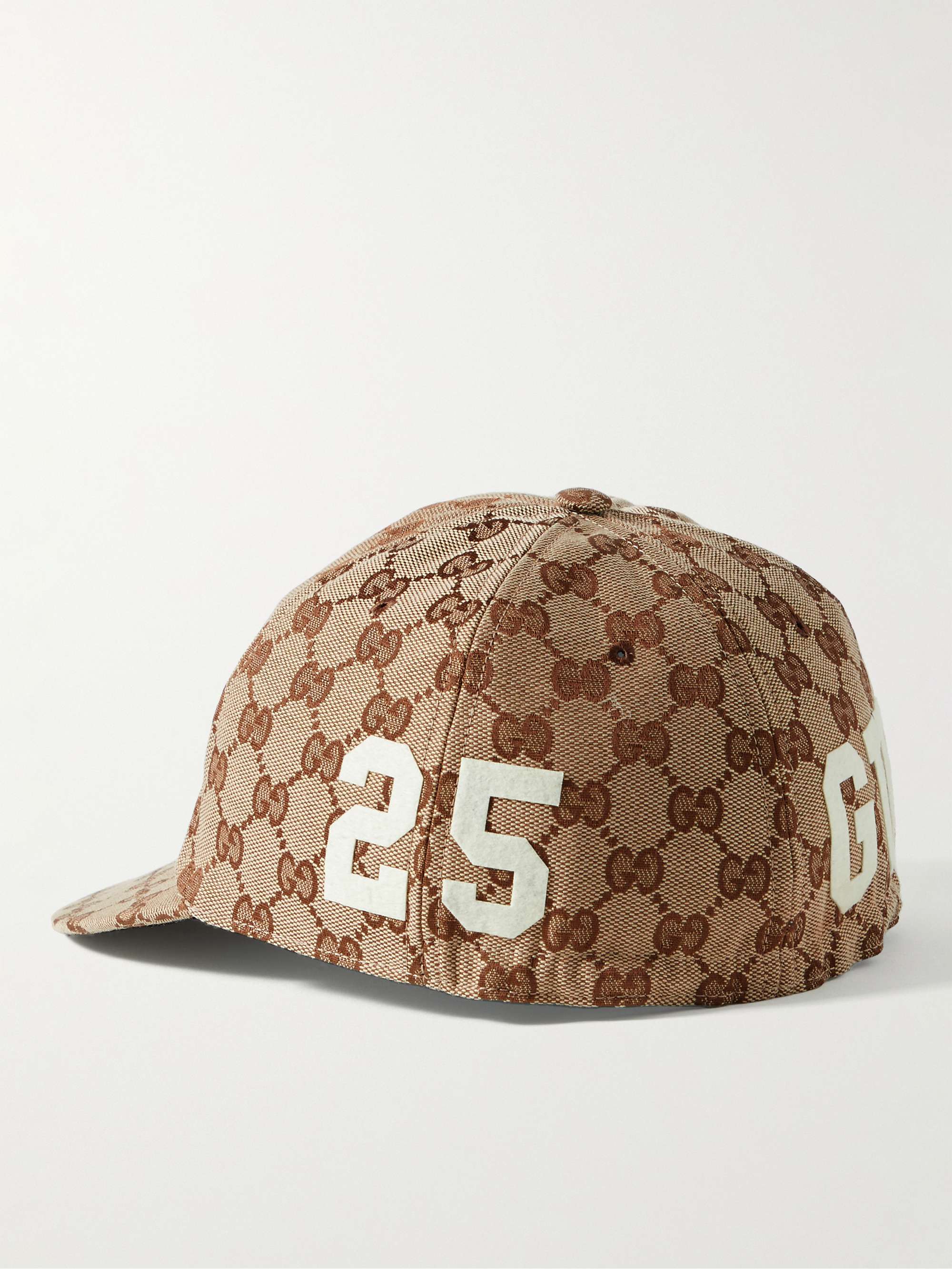 GUCCI Appliquéd Logo-Jacquard Canvas Baseball Cap