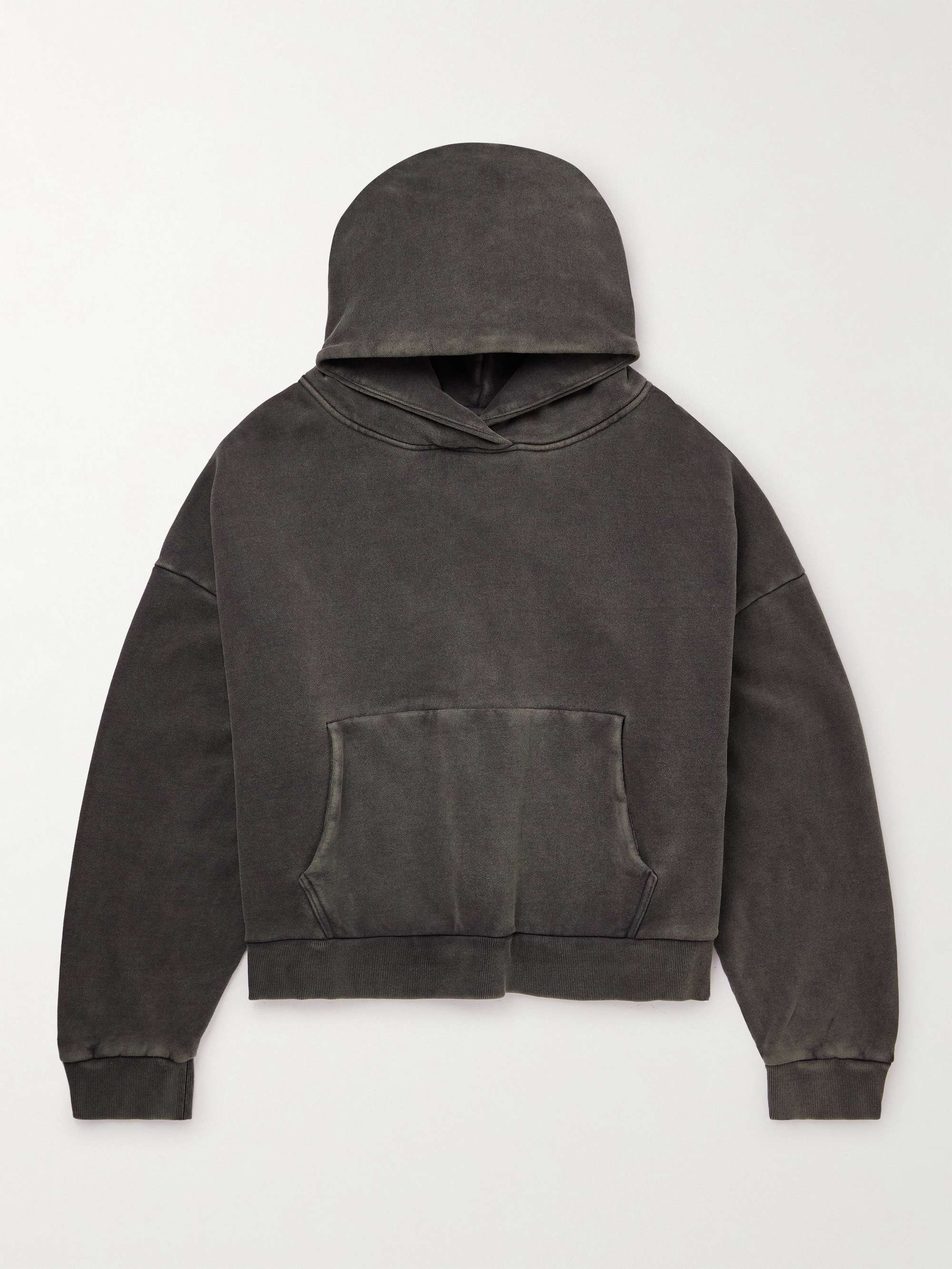 Enzyme-Washed Cotton-Jersey Hoodie