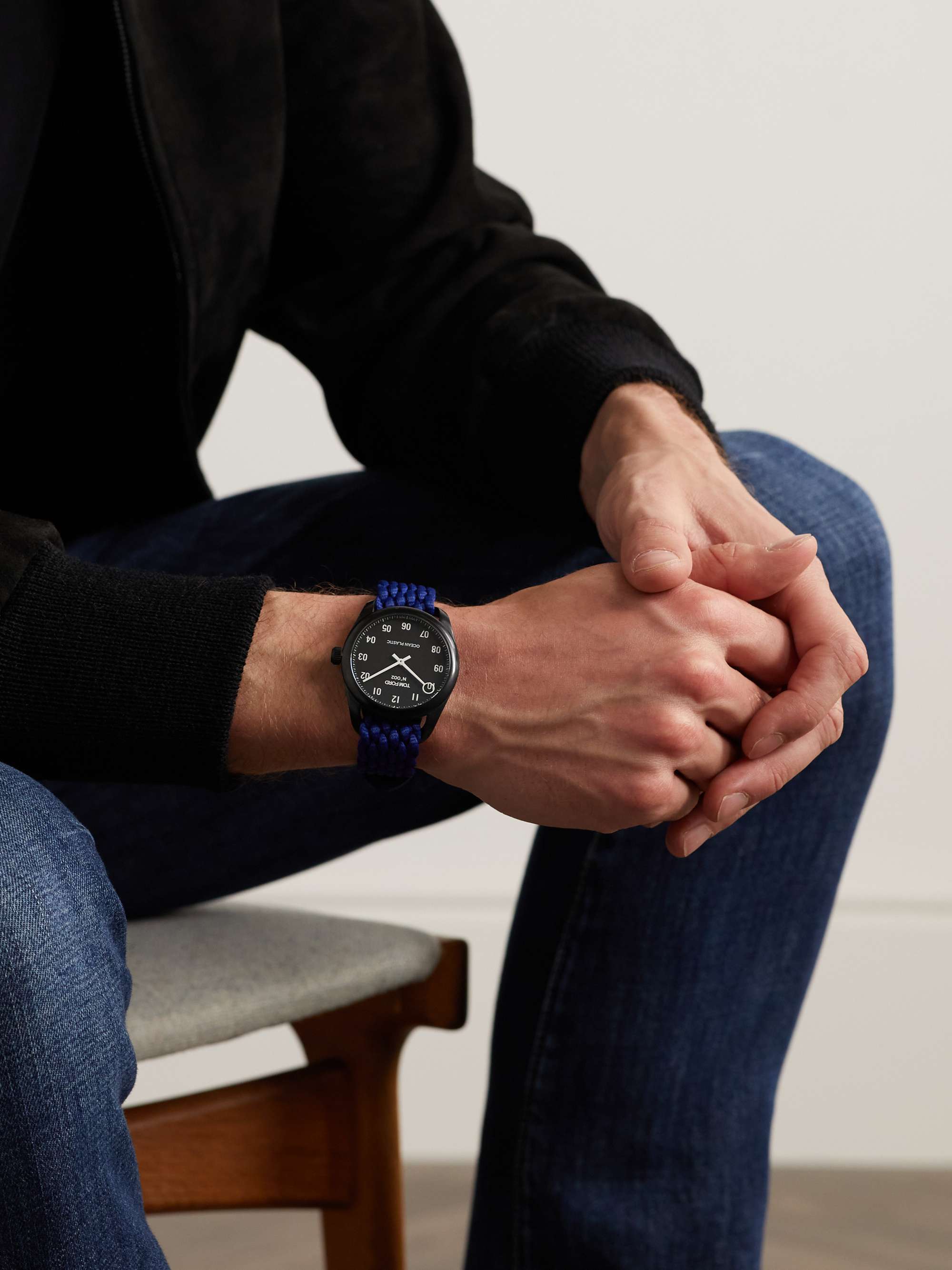 TOM FORD TIMEPIECES 002 40mm Ocean Plastic and Recycled-Canvas Watch