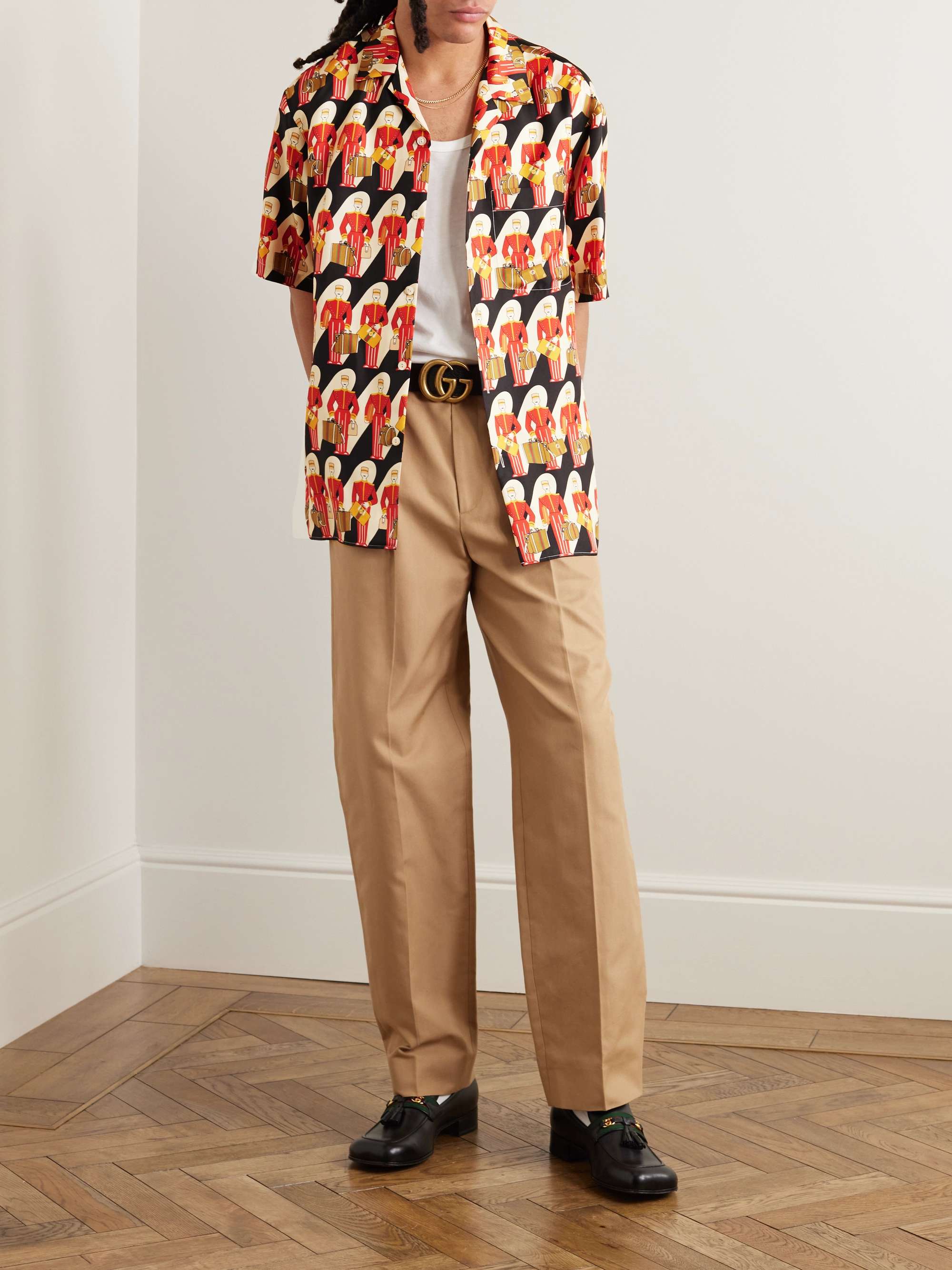 Gucci Savoy-print Silk Bowling Shirt