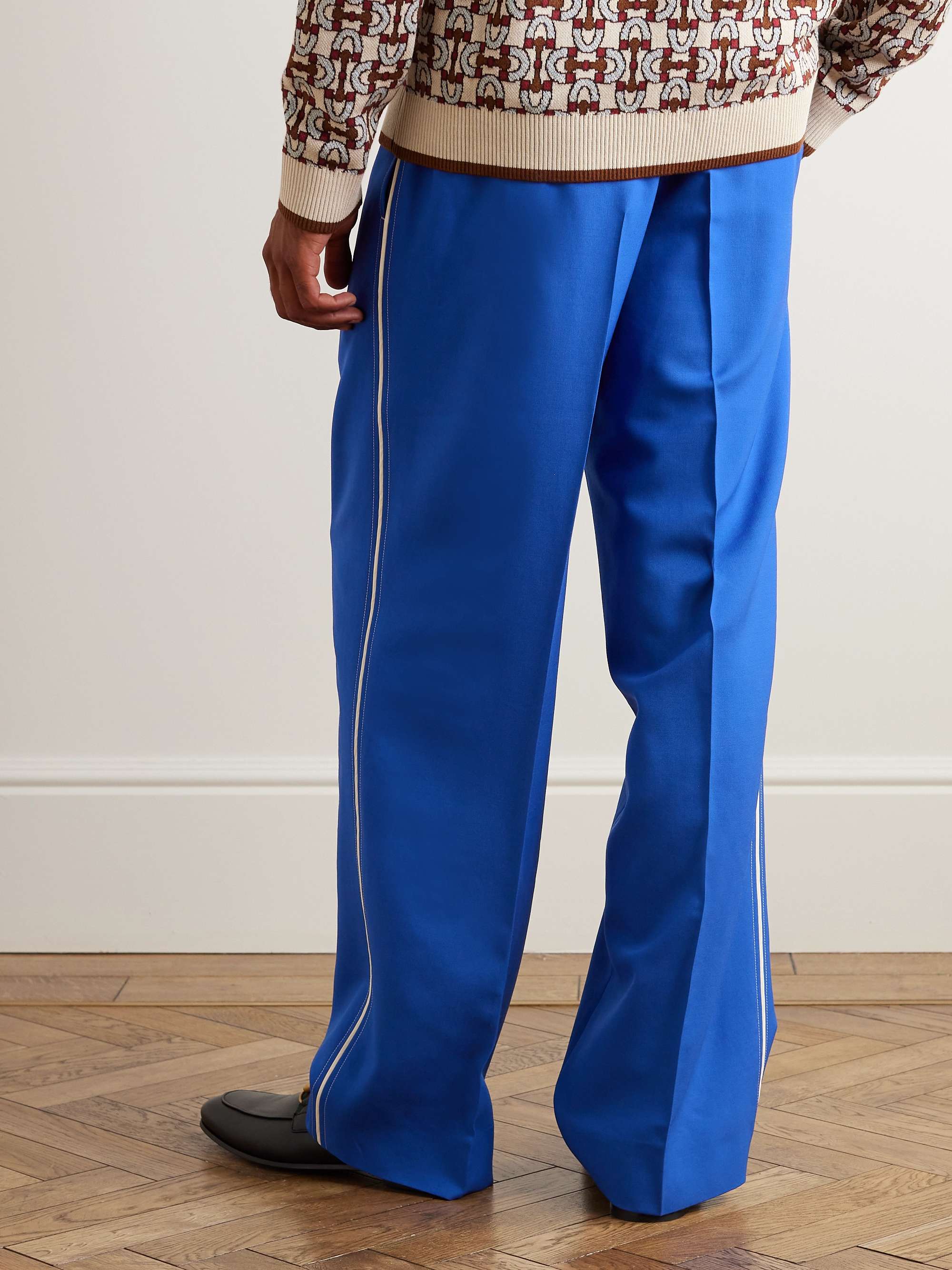 GUCCI StraightLeg Wool and MohairBlend Twill Trousers for Men MR PORTER