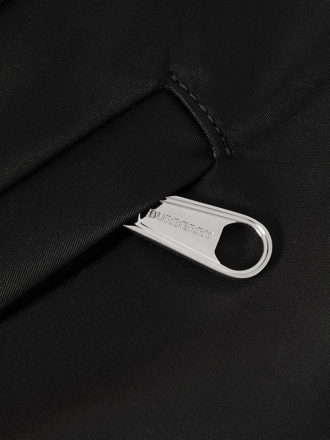 Shop Burberry Logo-appliquéd Nylon Belt Bag In Black