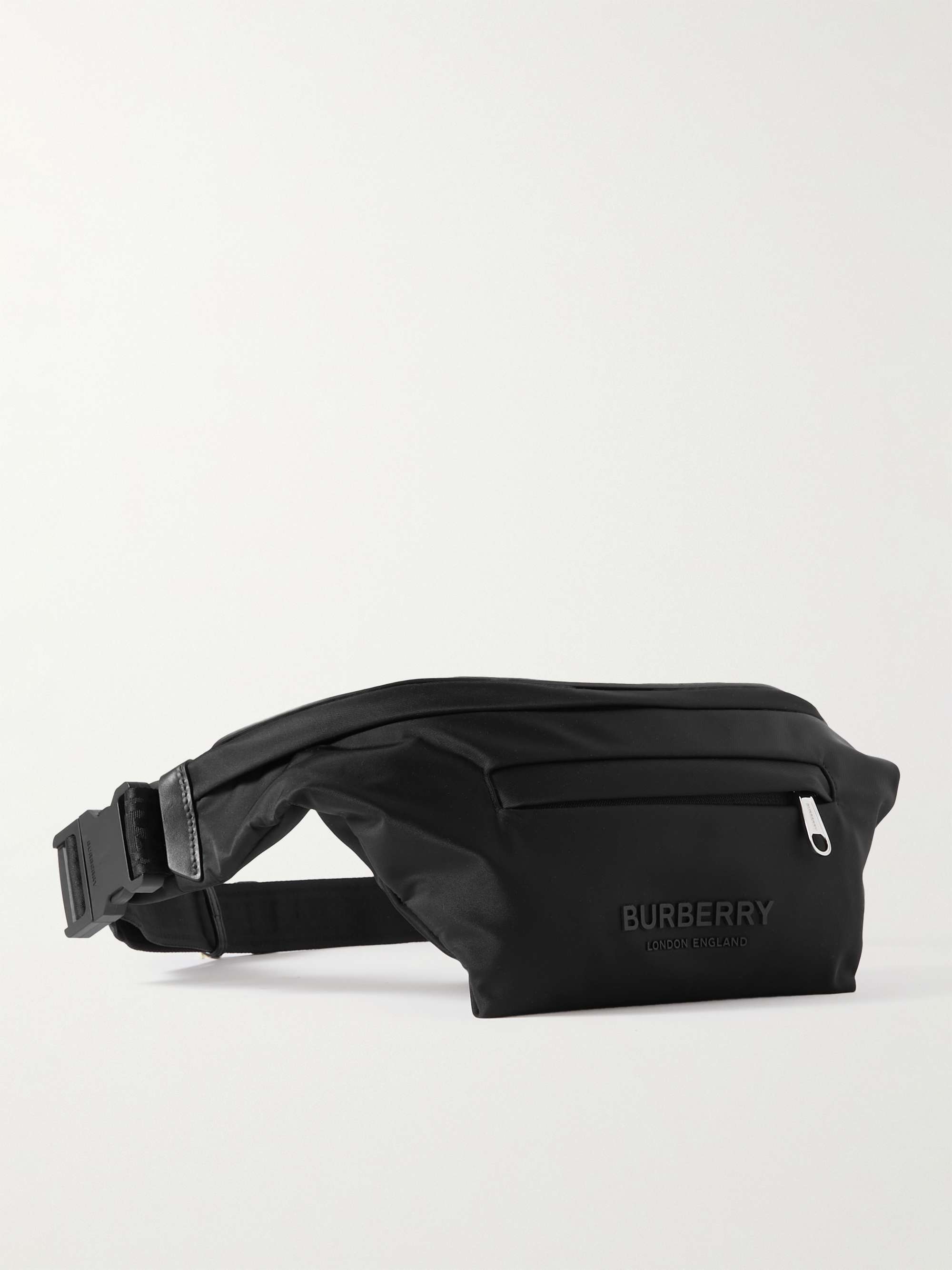 Burberry - Men - Logo-Appliquéd Nylon Belt Bag Black