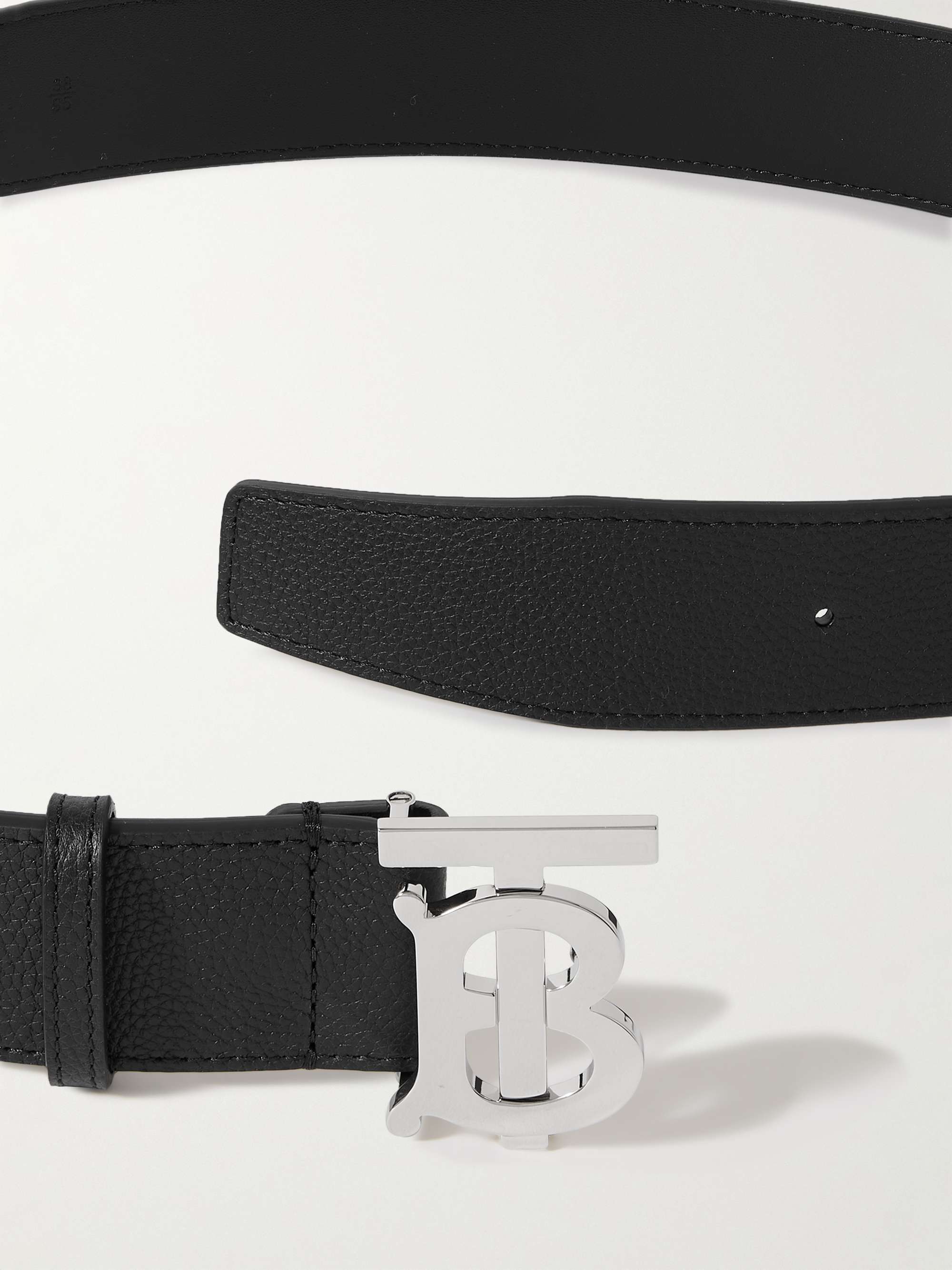 Burberry 4cm Leather Belt - Men - Black Belts