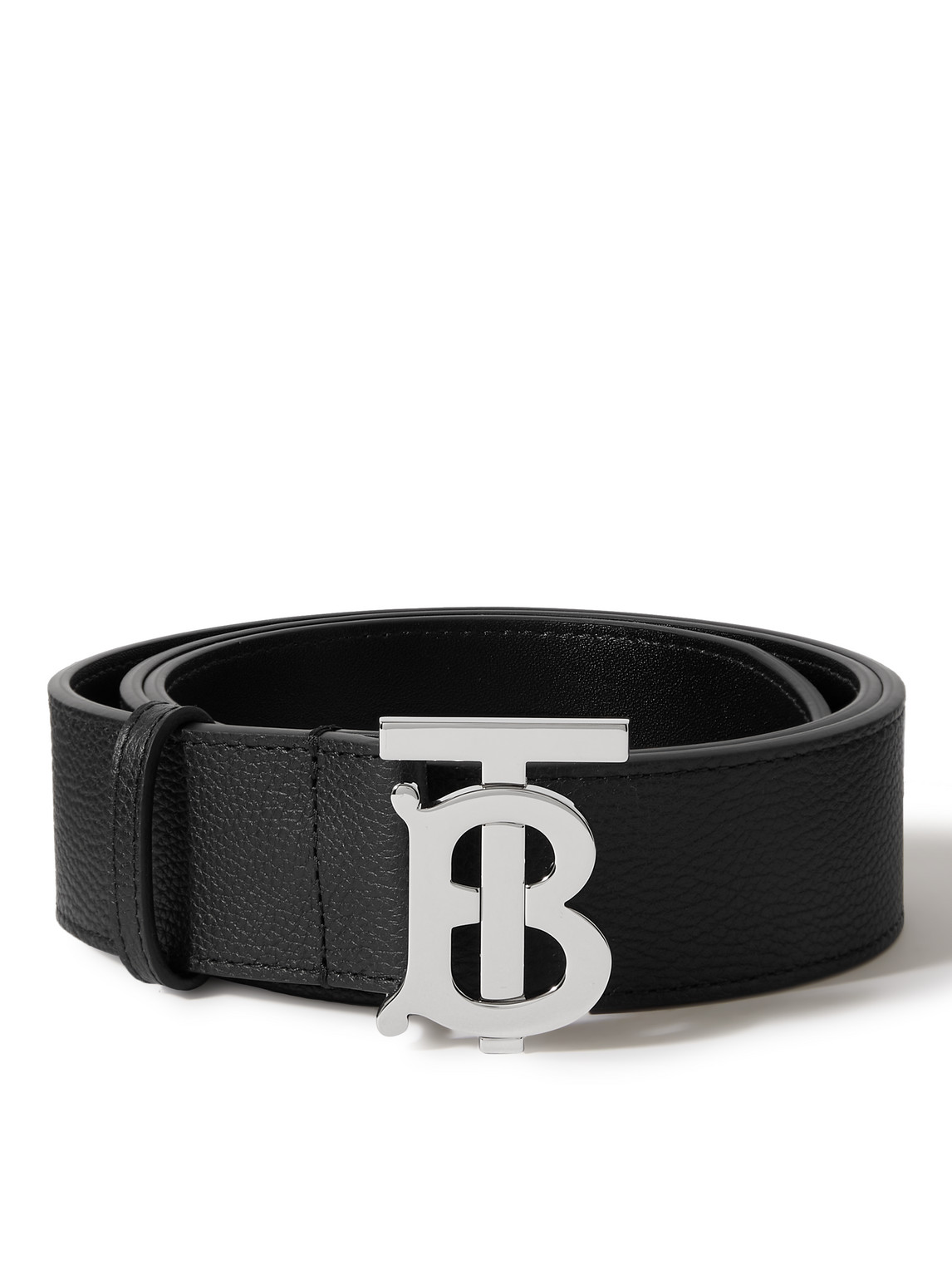 Burberry 4cm Leather Belt In Black