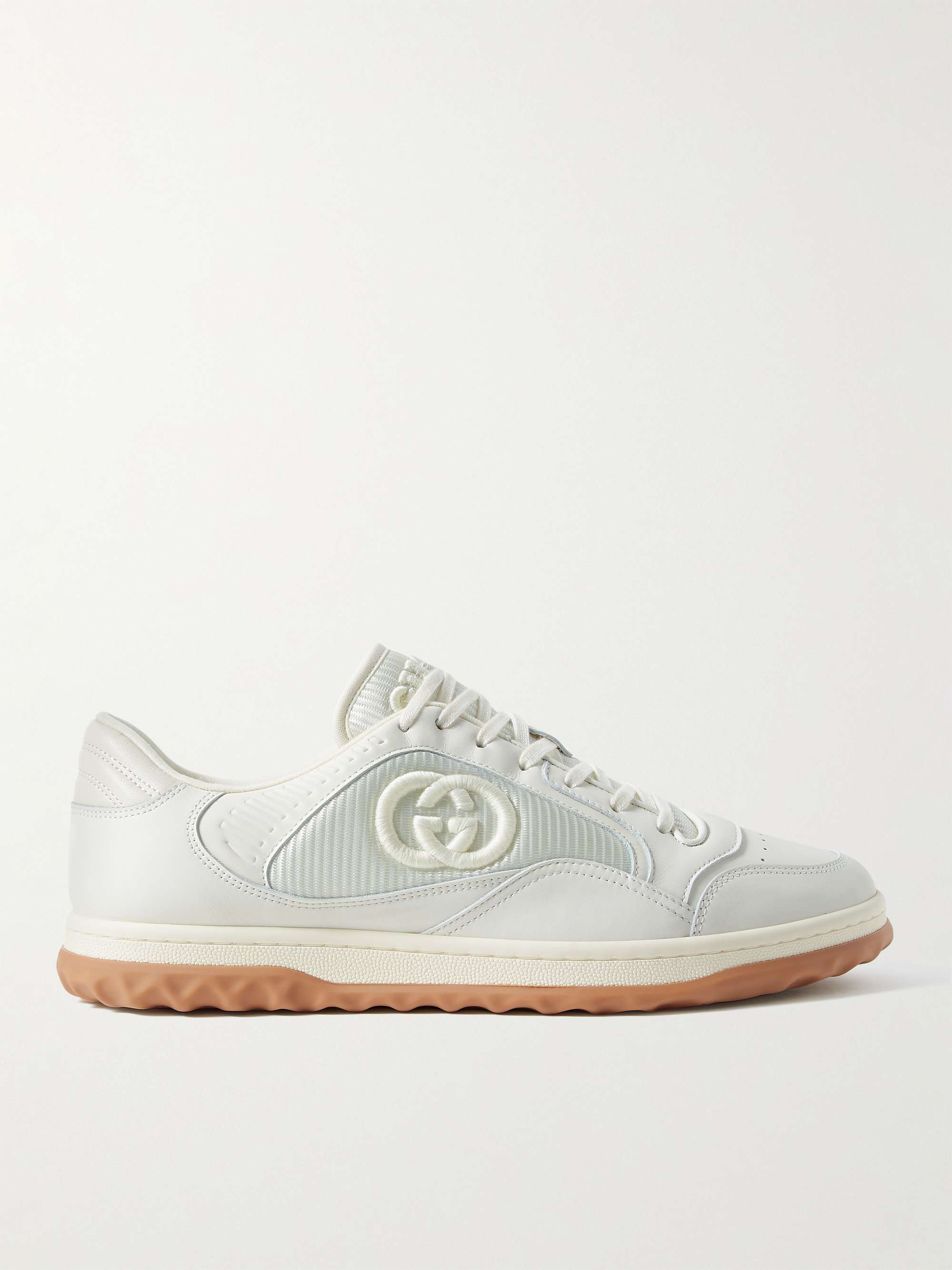 Men's Gucci Ace sneaker with Web in beige and ebony GG Supreme | GUCCI® US