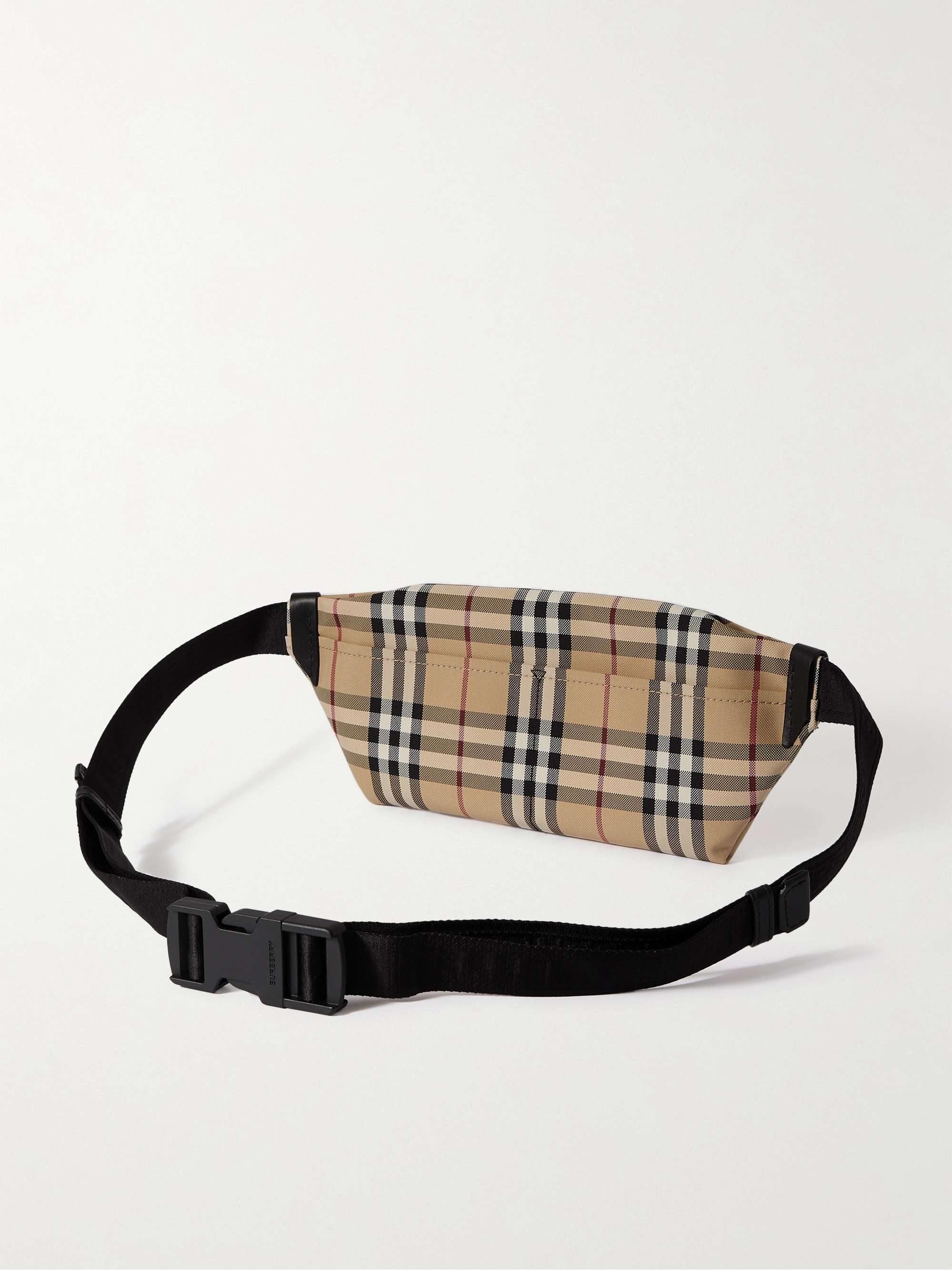 BURBERRY Checked Shell Belt Bag for Men