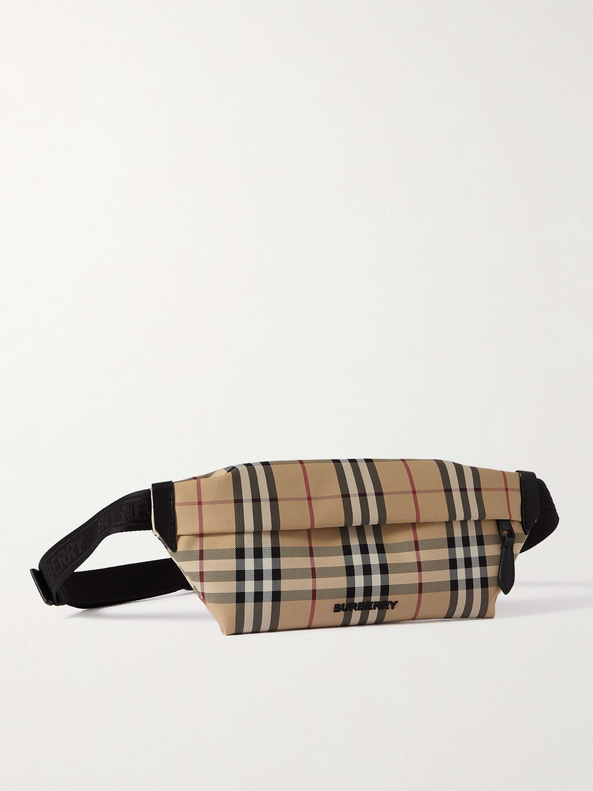 Checked Shell Belt Bag