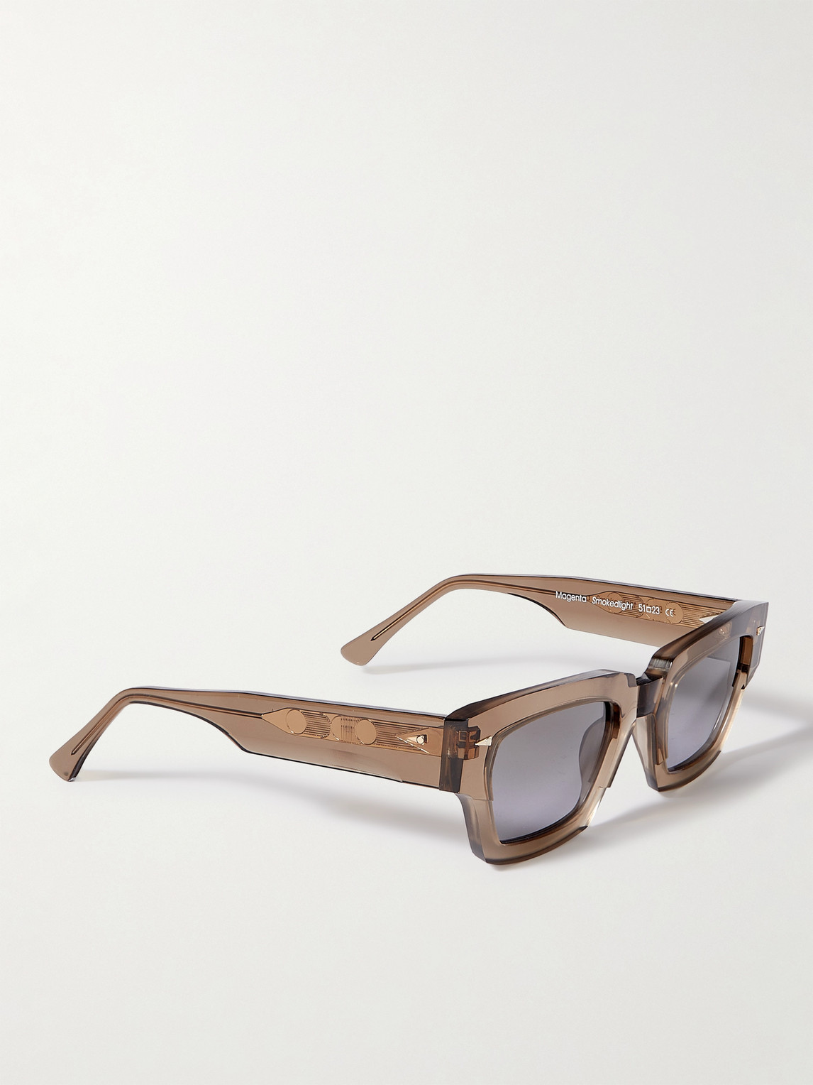Shop Ahlem Magenta Square-frame Acetate Sunglasses In Brown
