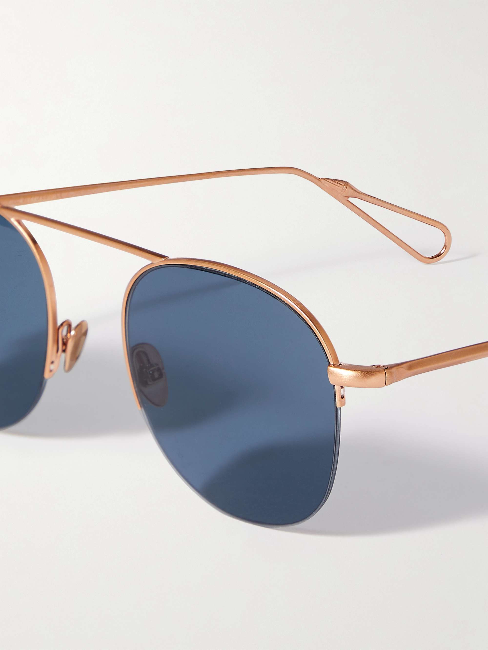 AHLEM Place Saint Sulpice Aviator-Style Rose Gold-Tone Sunglasses