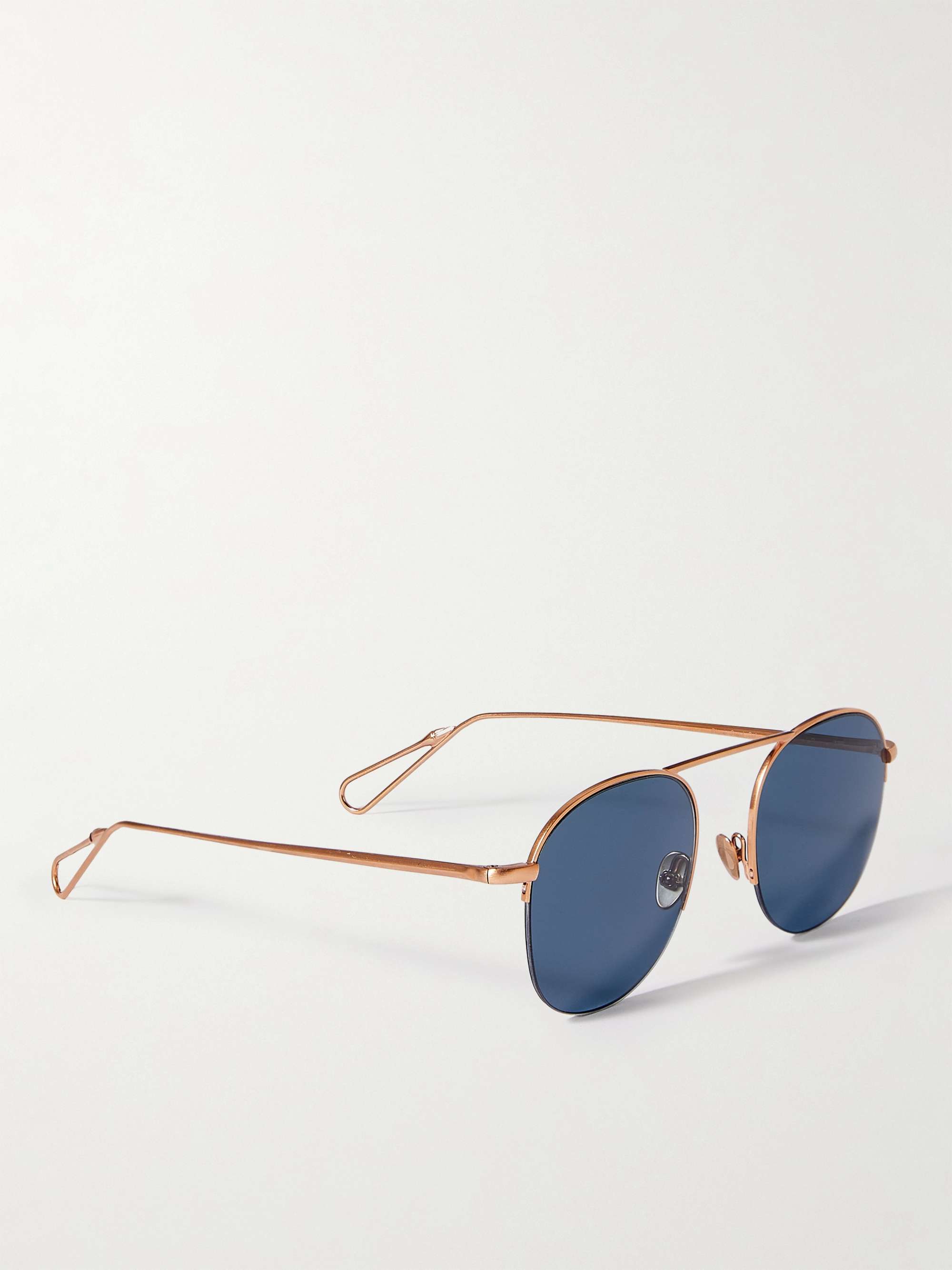 AHLEM Place Saint Sulpice Aviator-Style Rose Gold-Tone Sunglasses