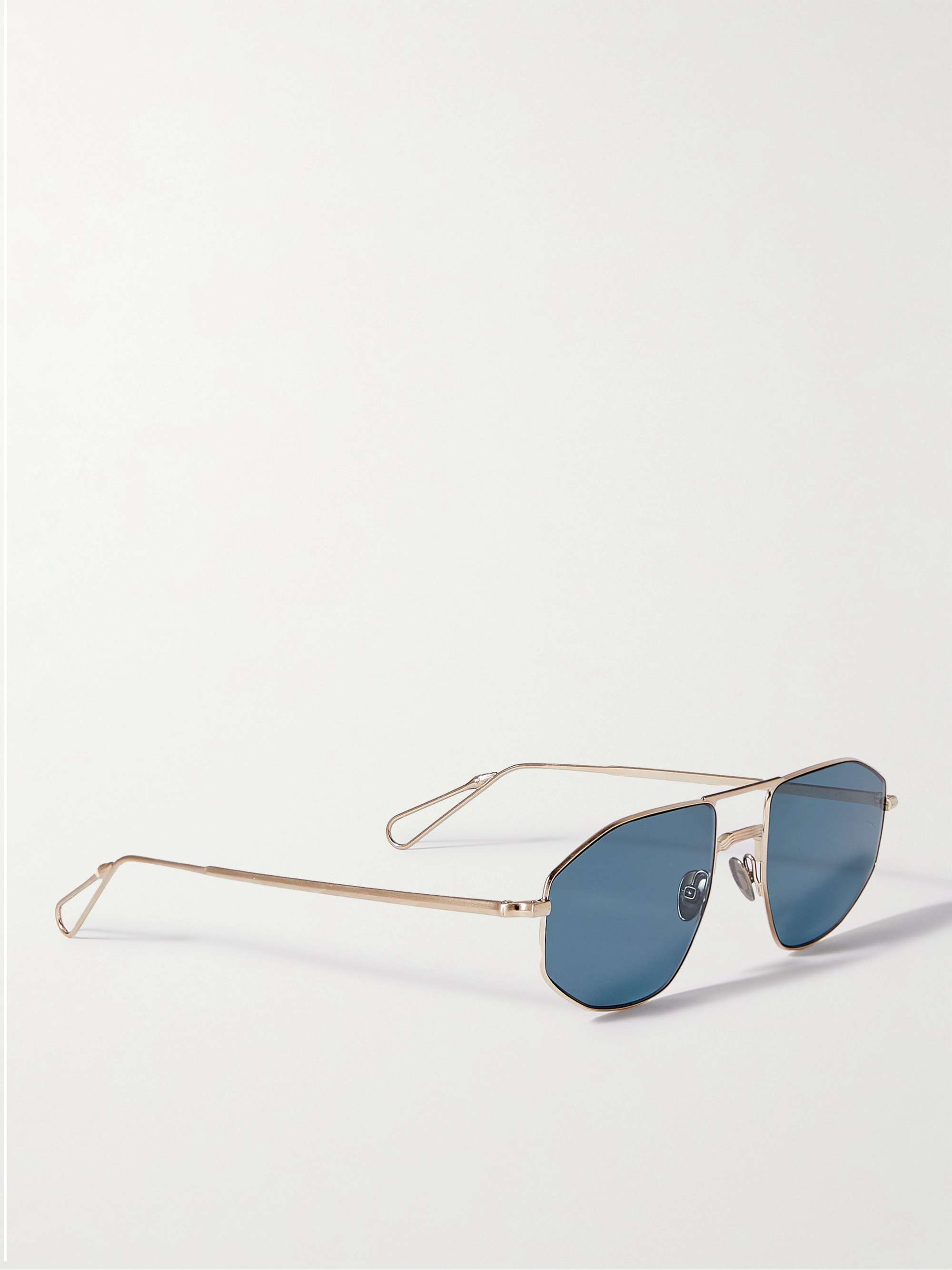 AHLEM Quai d'Orsay Hexagonal-Frame Gold-Tone Sunglasses