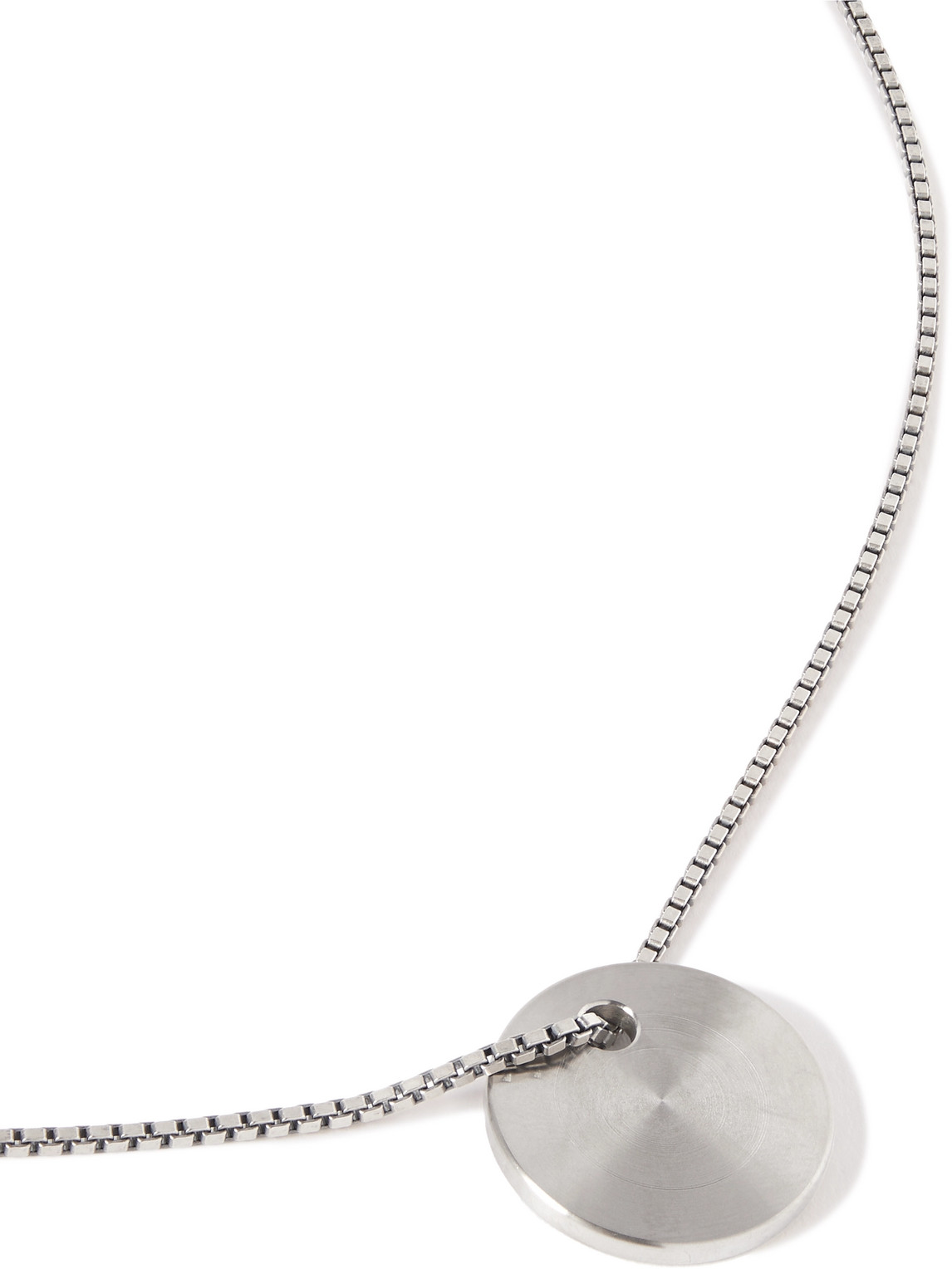 Dot Sterling Silver and Stainless Steel Pendant Necklace