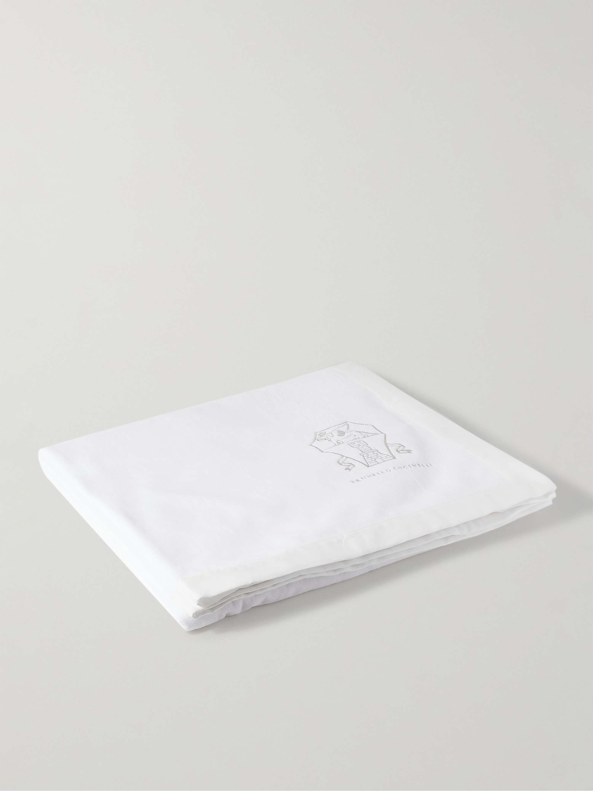 BRUNELLO CUCINELLI Logo-Print Cotton-Terry Beach Towel