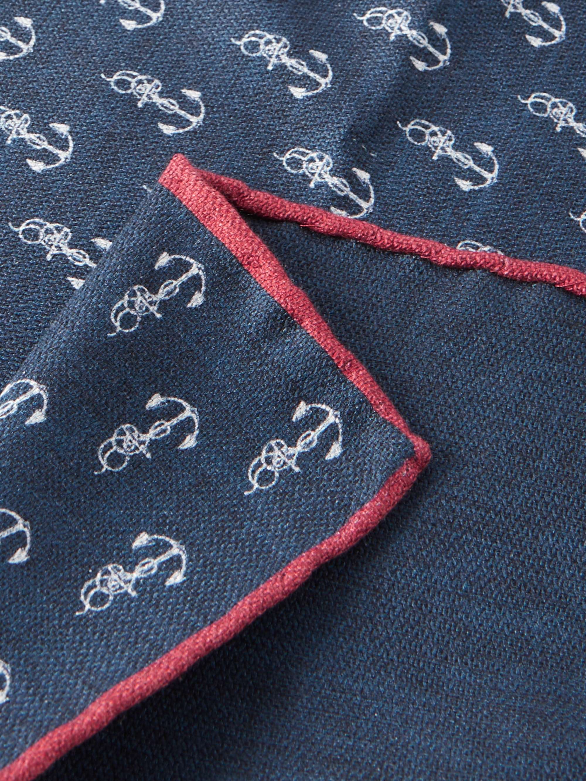BRUNELLO CUCINELLI Printed Silk Pocket Square