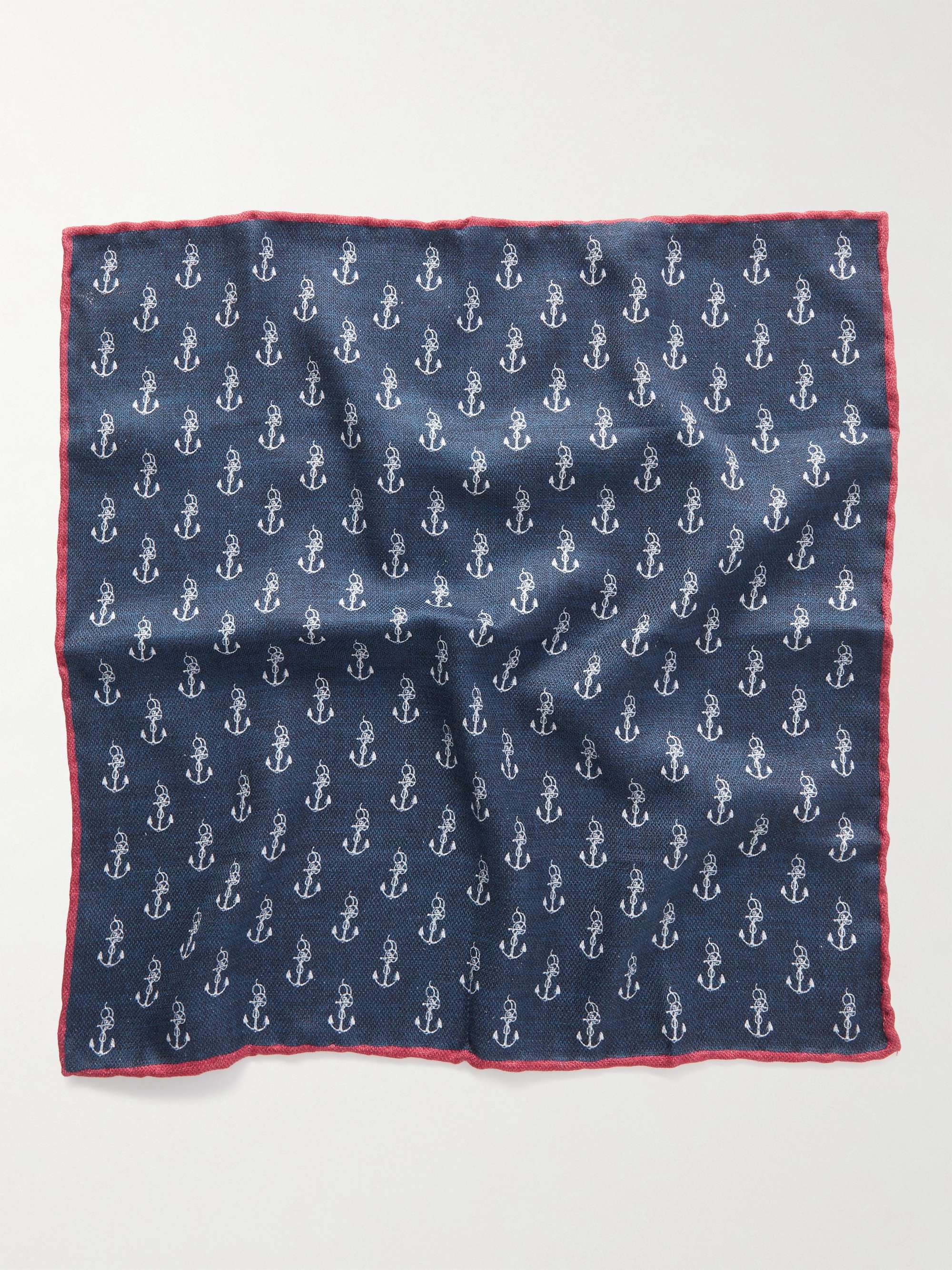 BRUNELLO CUCINELLI Printed Silk Pocket Square