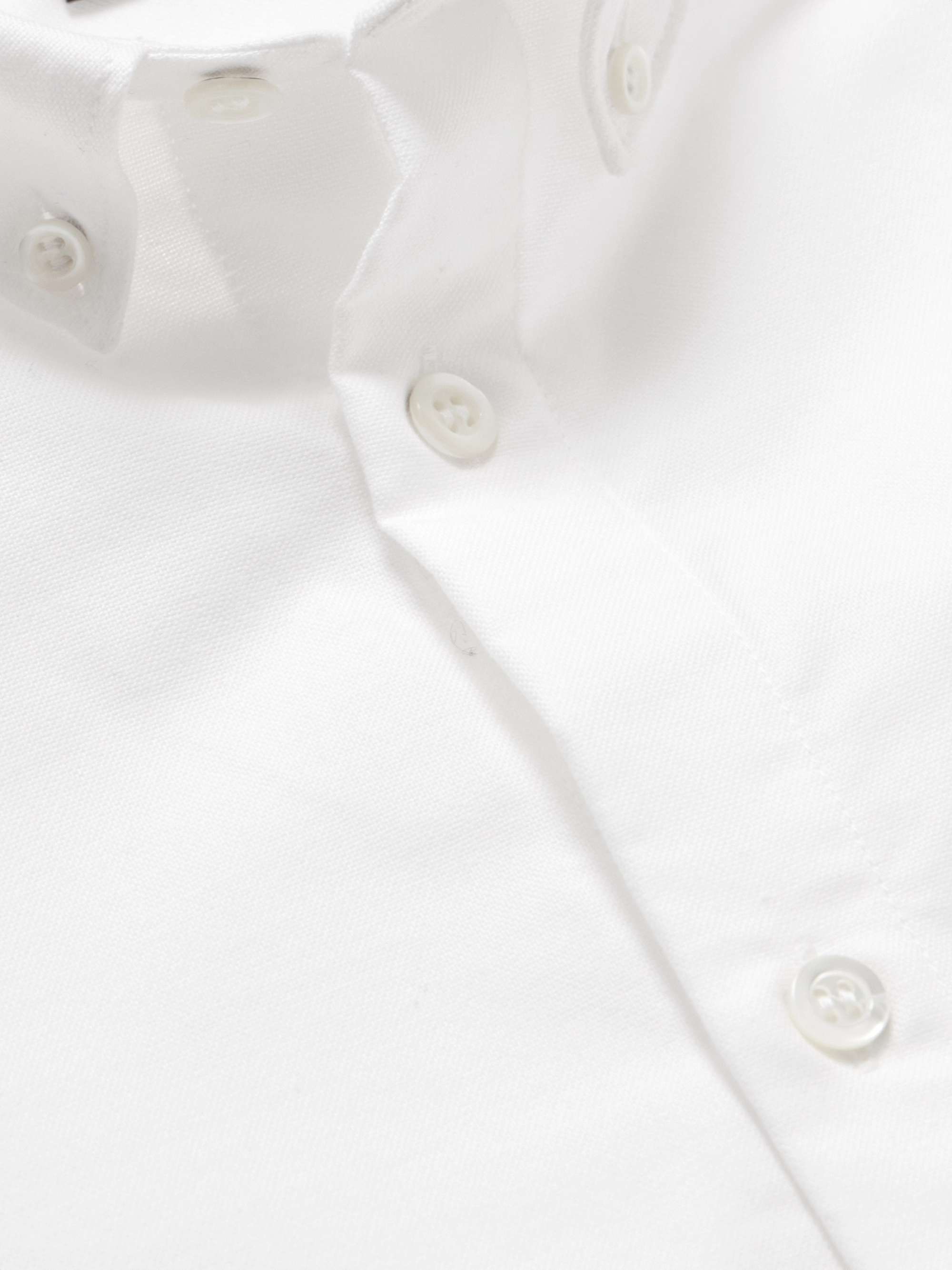 A.P.C. Greg Logo-Embroidered Button-Down Collar Cotton Oxford Shirt
