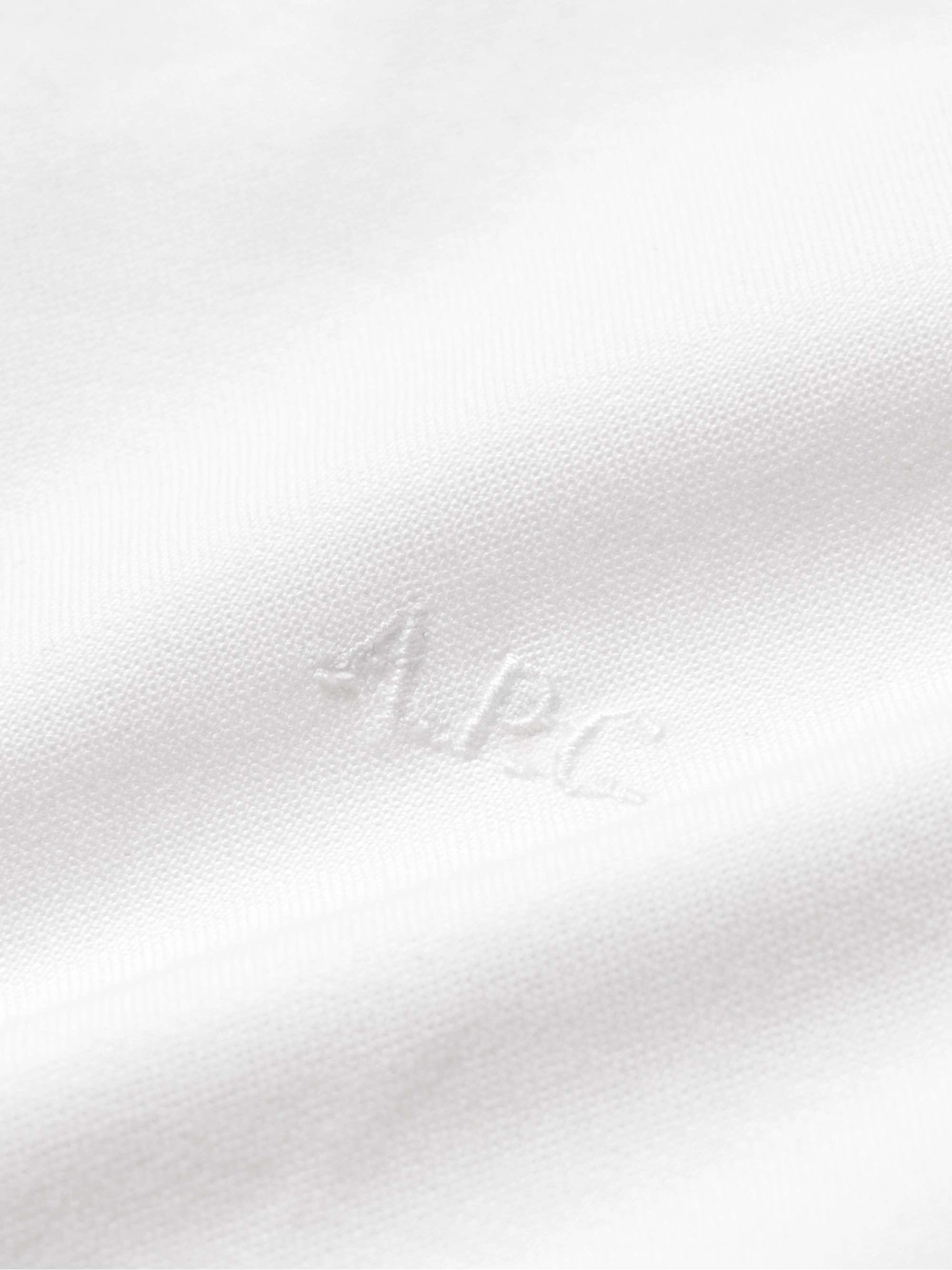 A.P.C. Greg Logo-Embroidered Button-Down Collar Cotton Oxford Shirt
