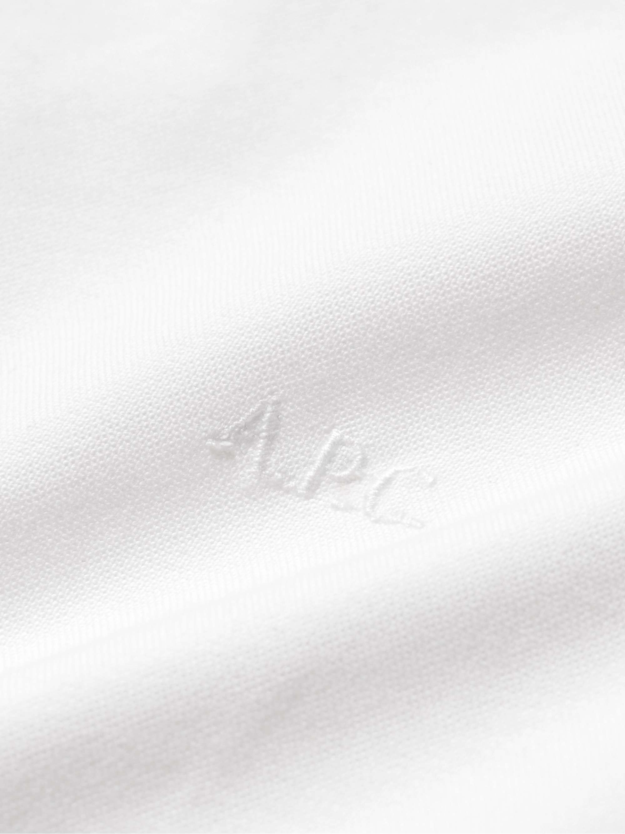 A.P.C. Greg Button-Down Collar Logo-Embroidered Cotton Oxford Shirt for ...