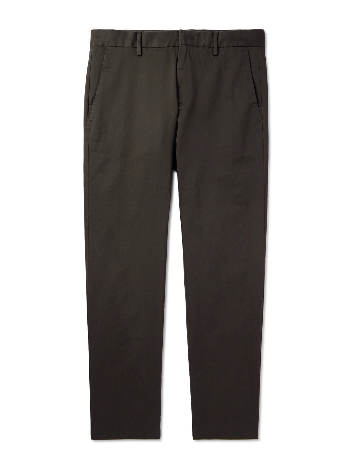 Nn07 Theo 1420 Tapered Organic Cotton-blend Twill Chinos In Gray