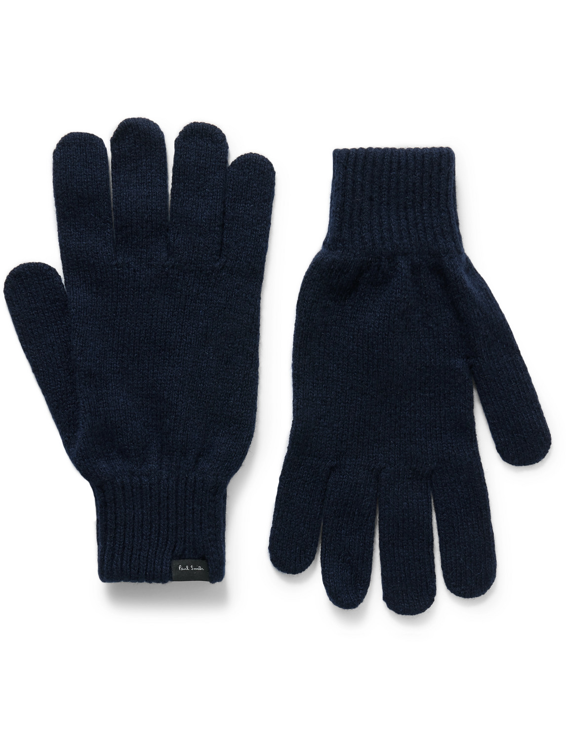 PAUL SMITH CASHMERE AND WOOL-BLEND GLOVES