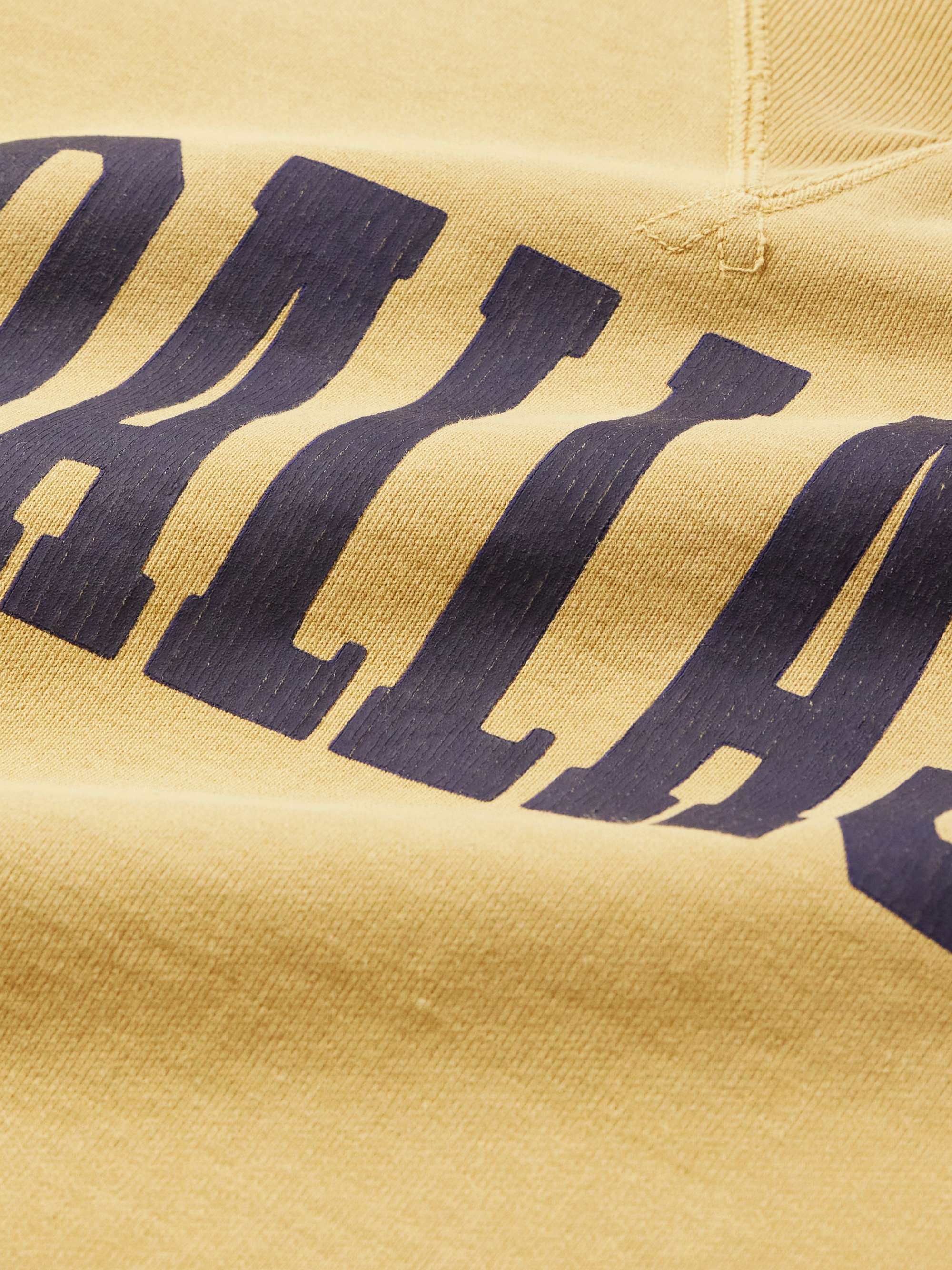 REMI RELIEF Distressed Printed Cotton-Jersey Sweatshirt