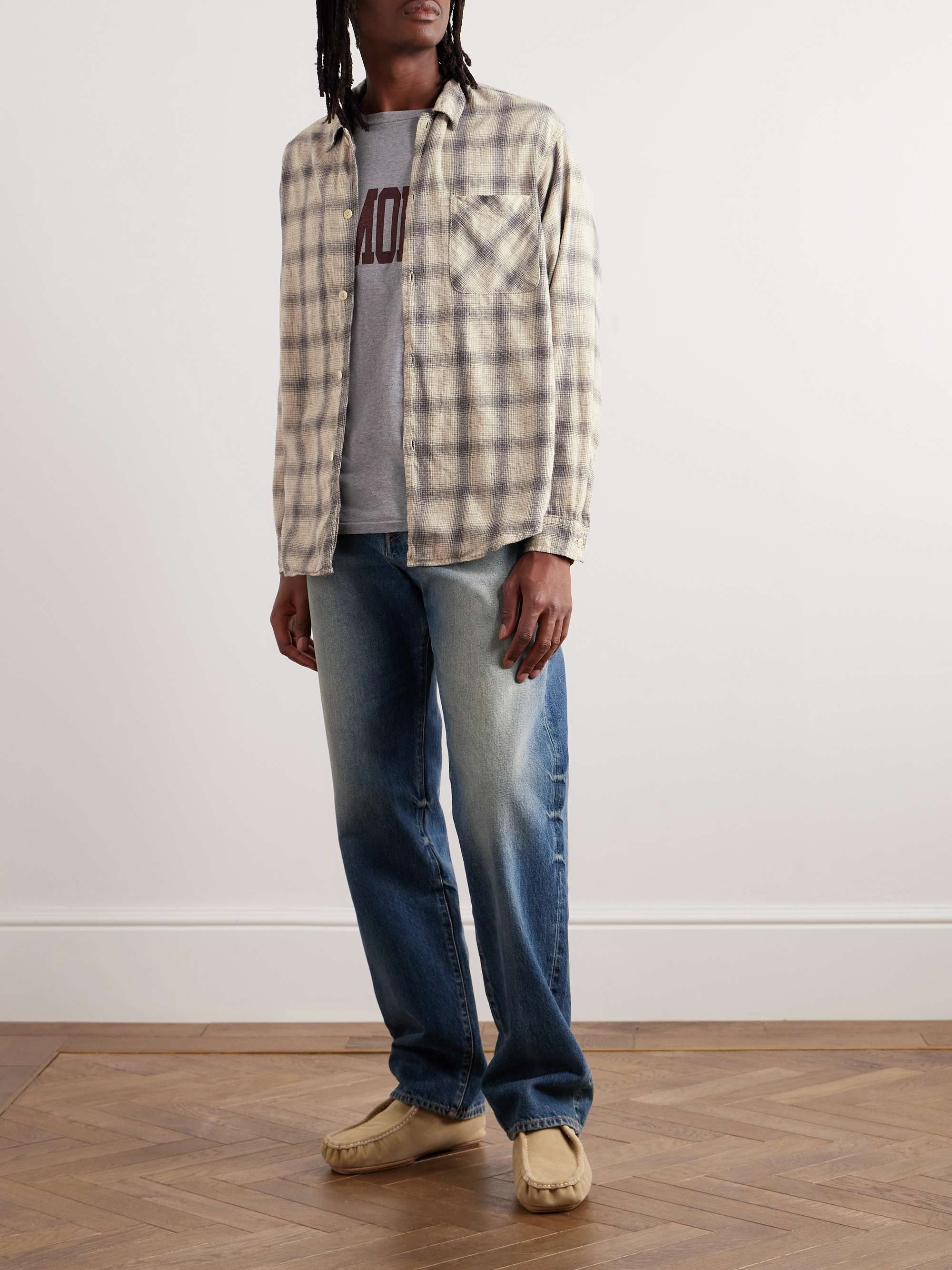 REMI RELIEF Checked Cotton-Flannel Shirt